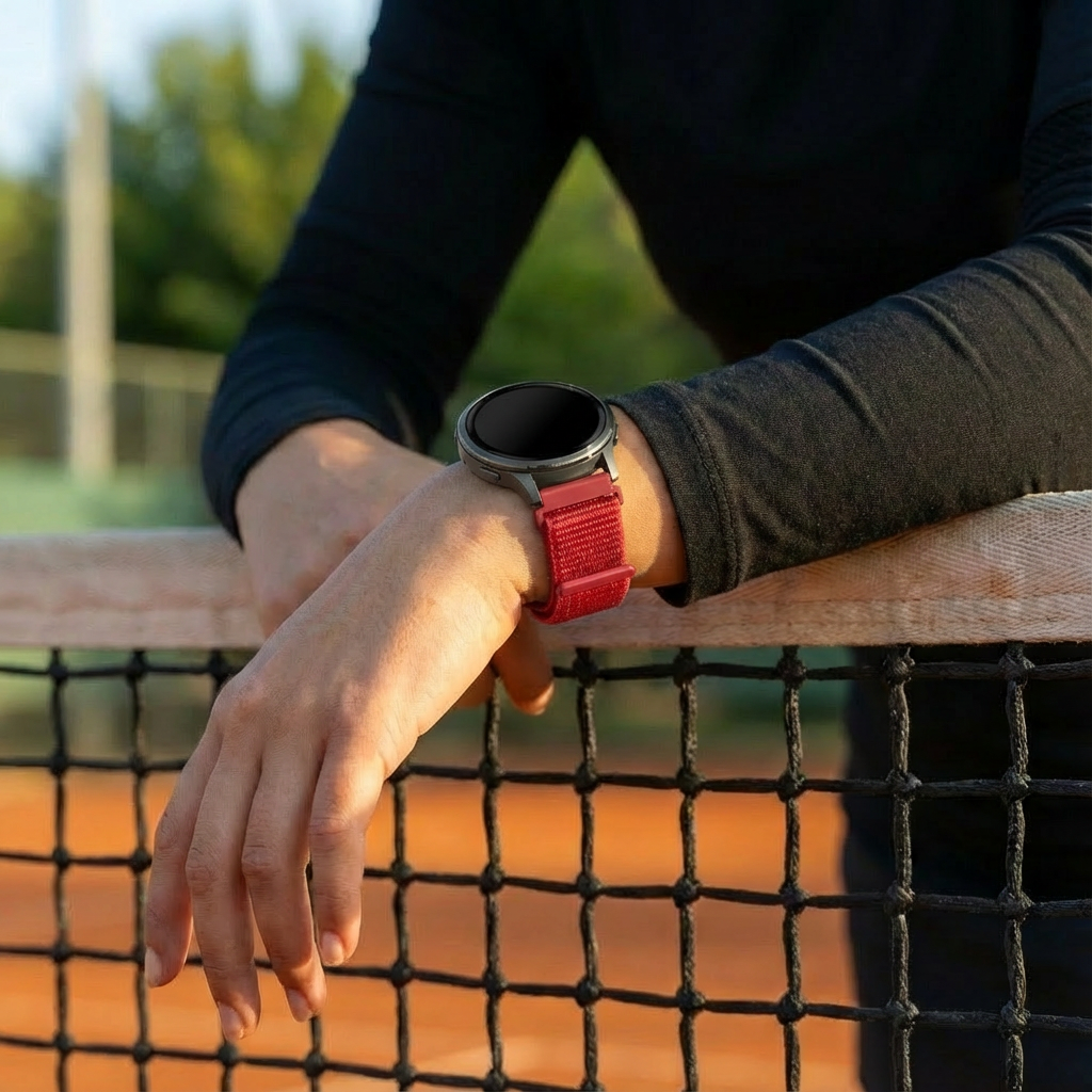 Bandz Correa nylon Loop Garmin Venu 2 Plus (rojo)