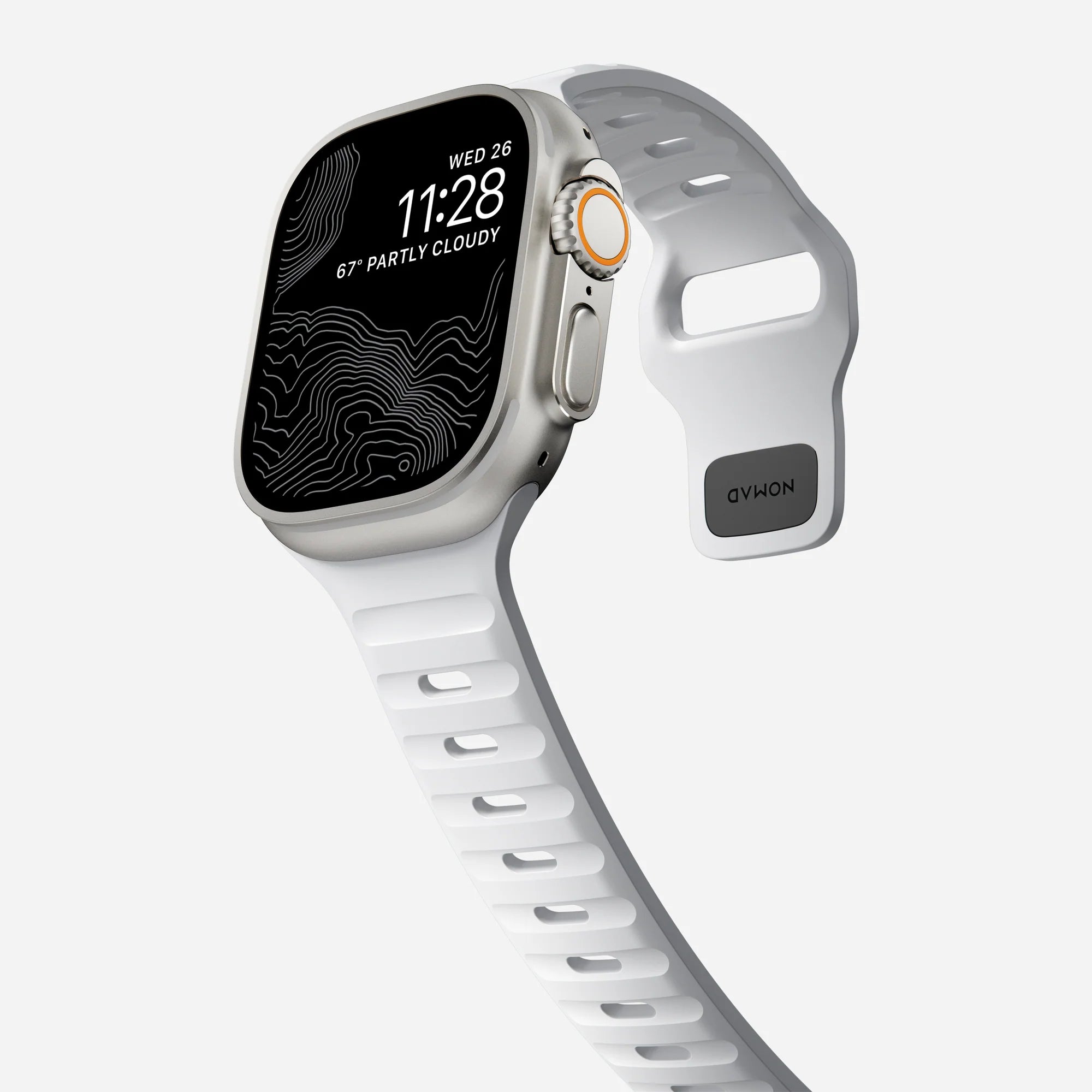 Nomad Correa silicona deportiva Apple Watch (blanco)