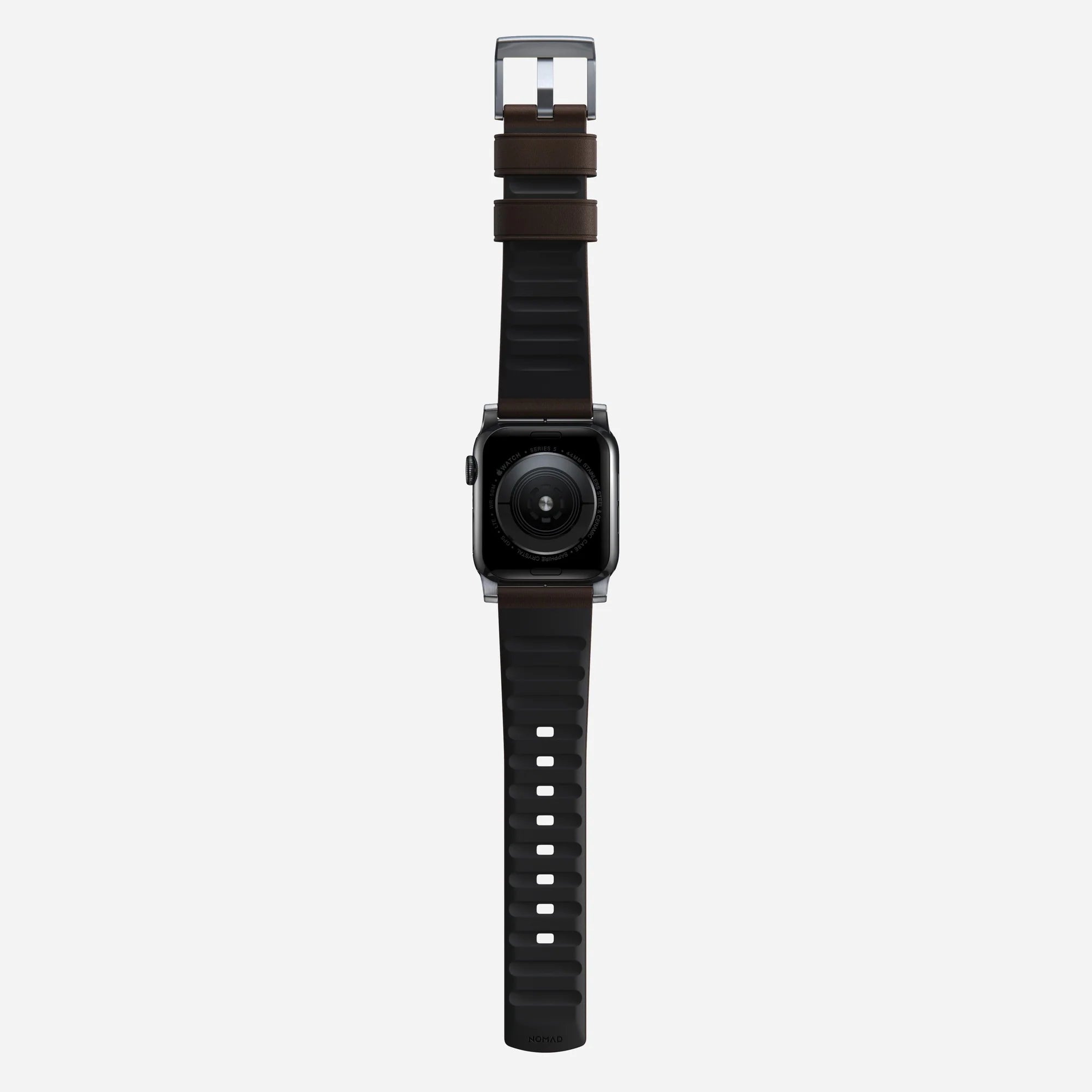 Nomad Active Pro Apple Watch Hybrid Strap (Brown/Silver)