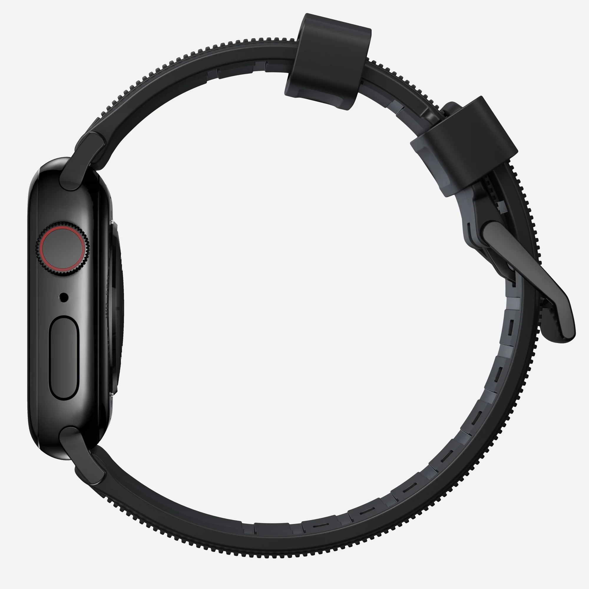 Nomad Correa de silicona resistente Apple Watch (negro)