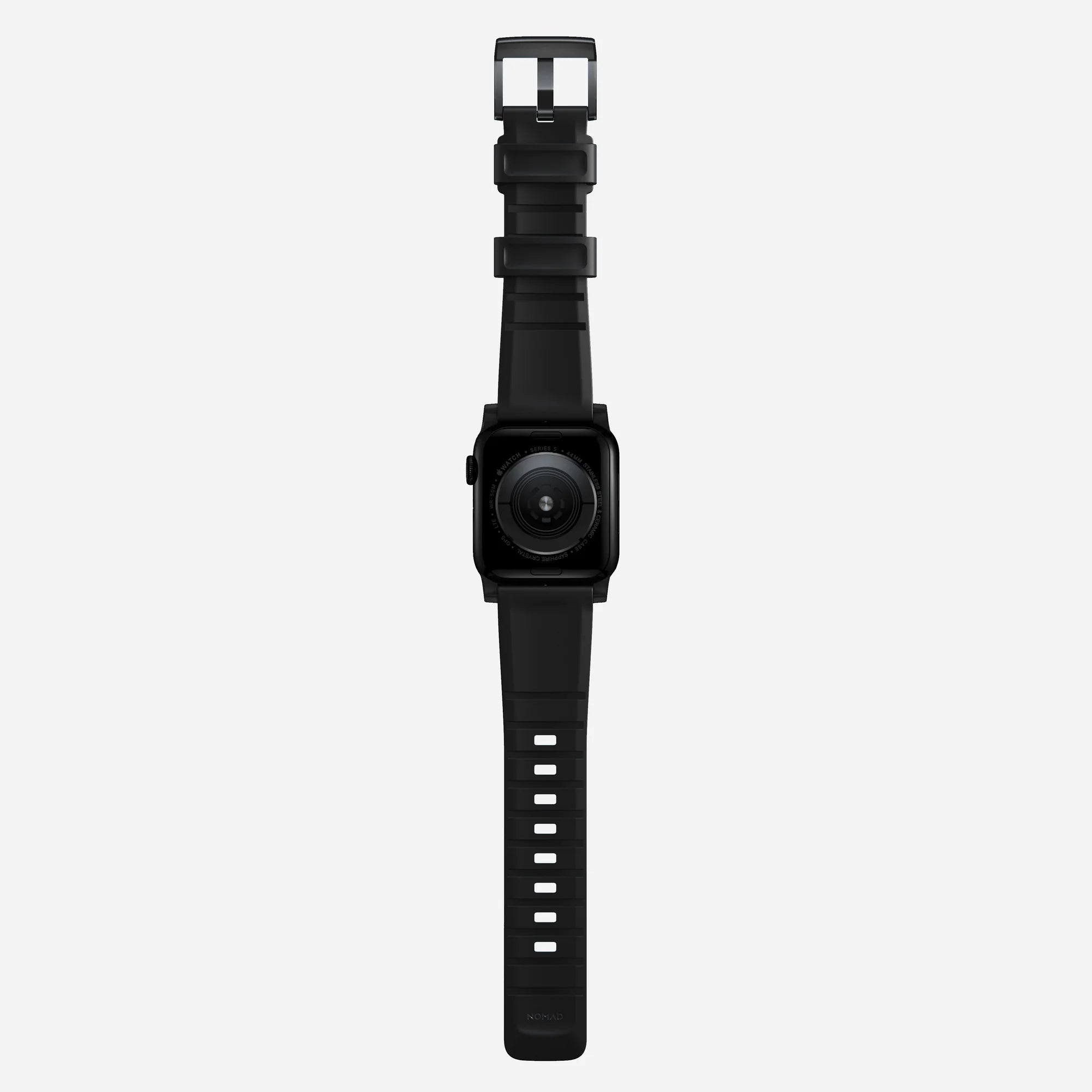 Nomad Correa de silicona resistente Apple Watch (negro)