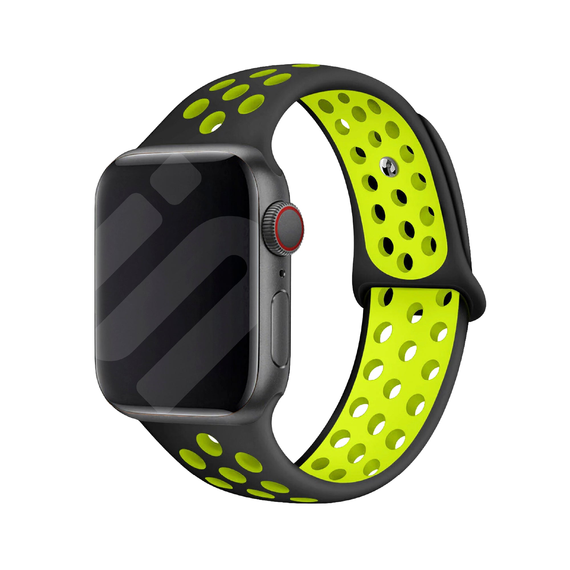 Correa deportiva Apple Watch (negra/amarilla)