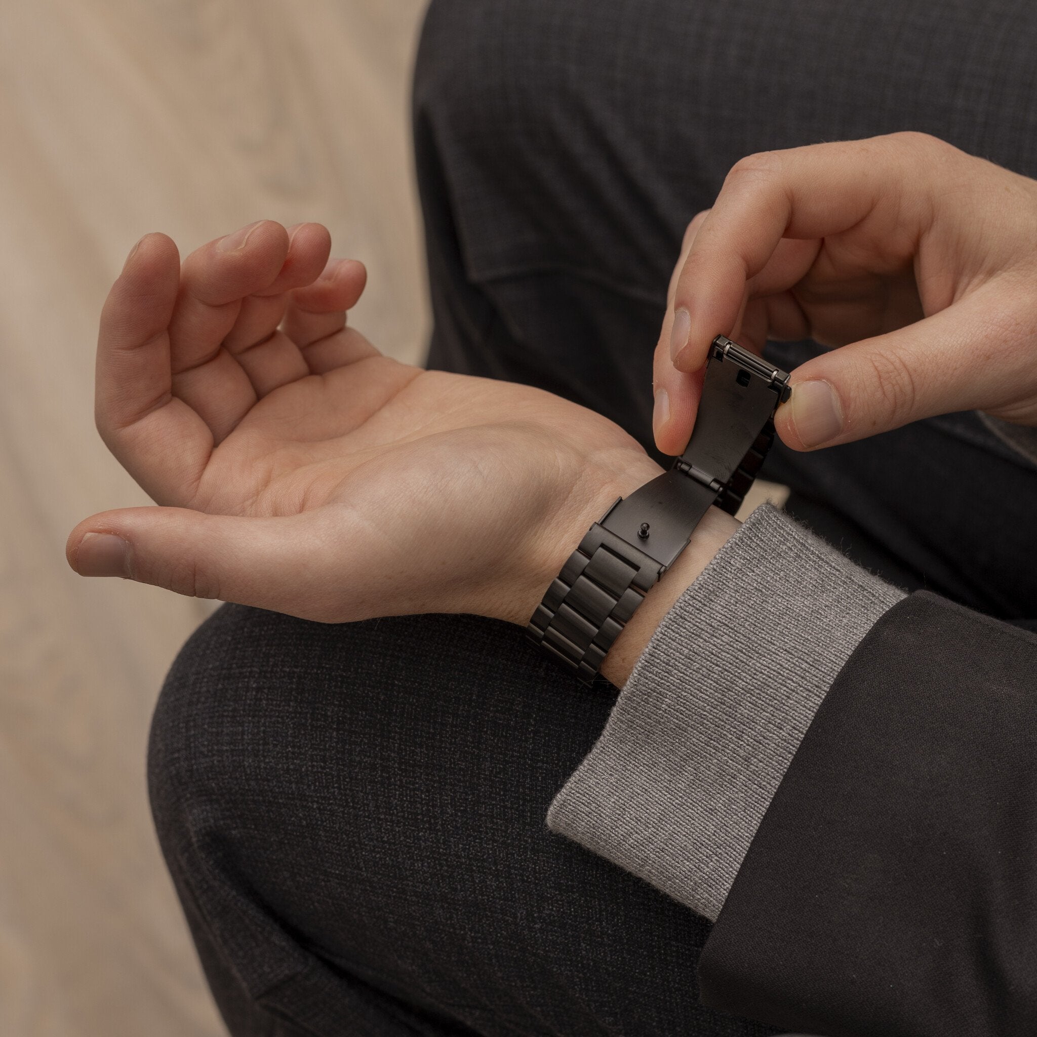 Correa acero Samsung Galaxy Watch 5 - 44mm (negra)