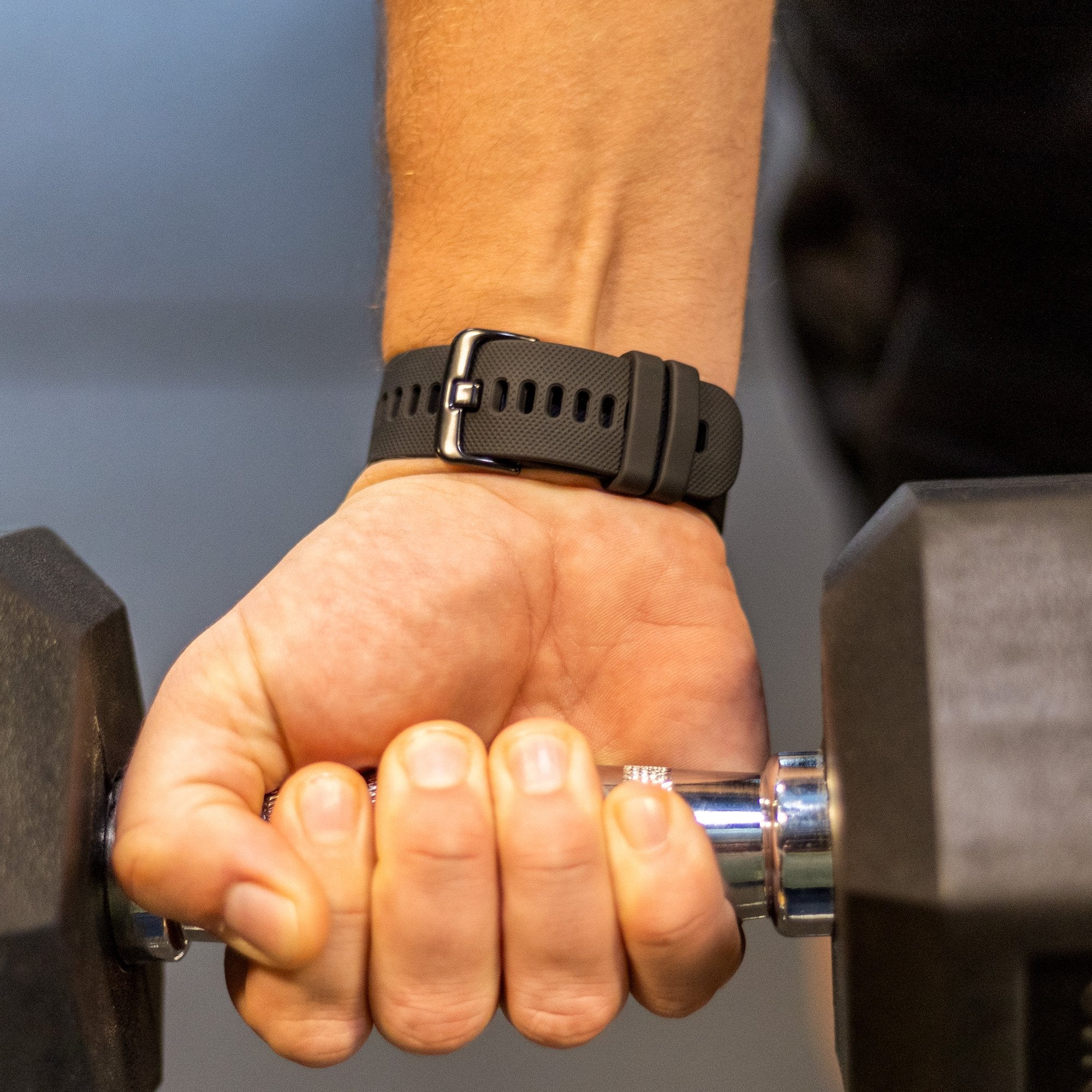 Correa silicona lujo Fossil Gen 6 44mm (negra)