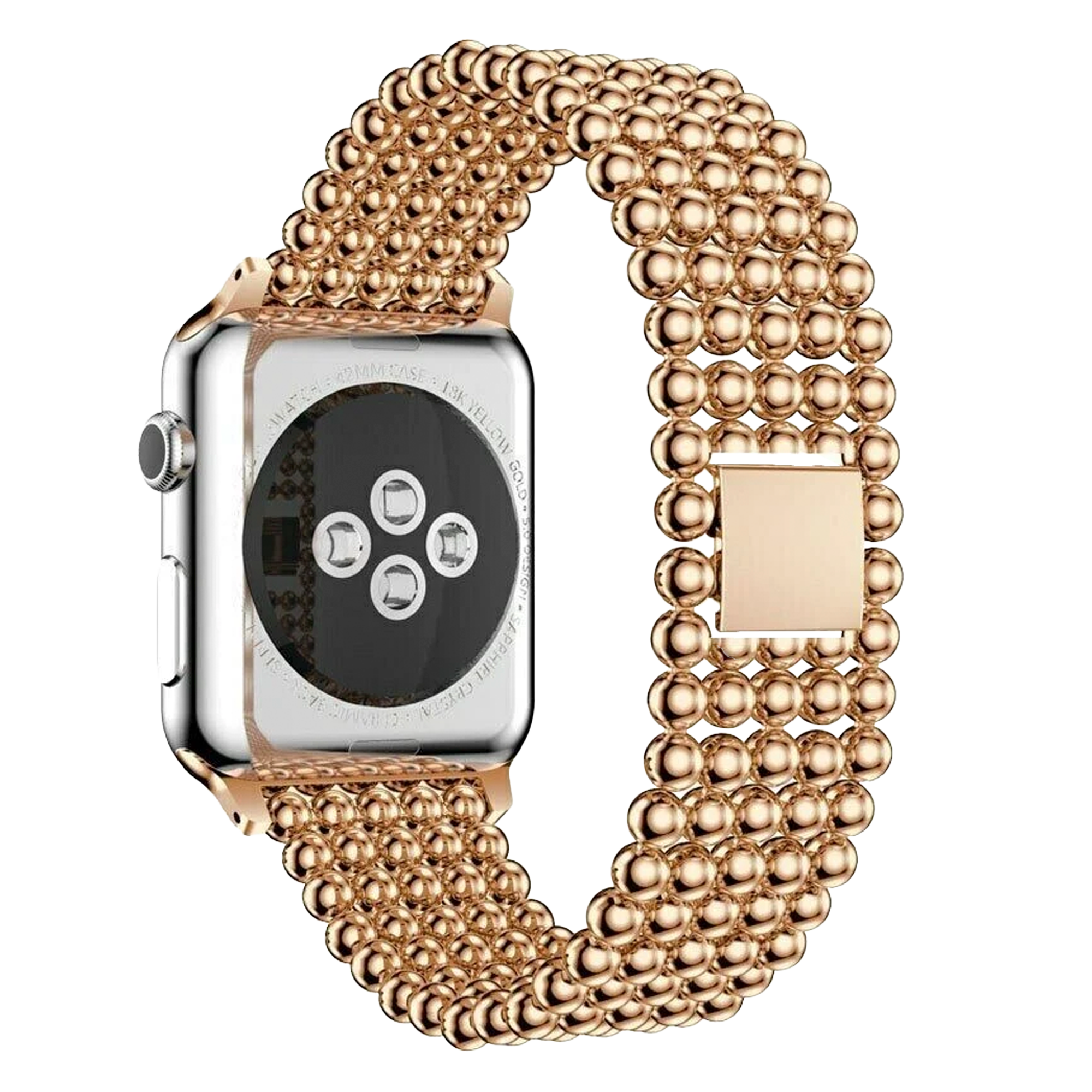 Correa de cuentas acero Apple Watch (oro rosa)