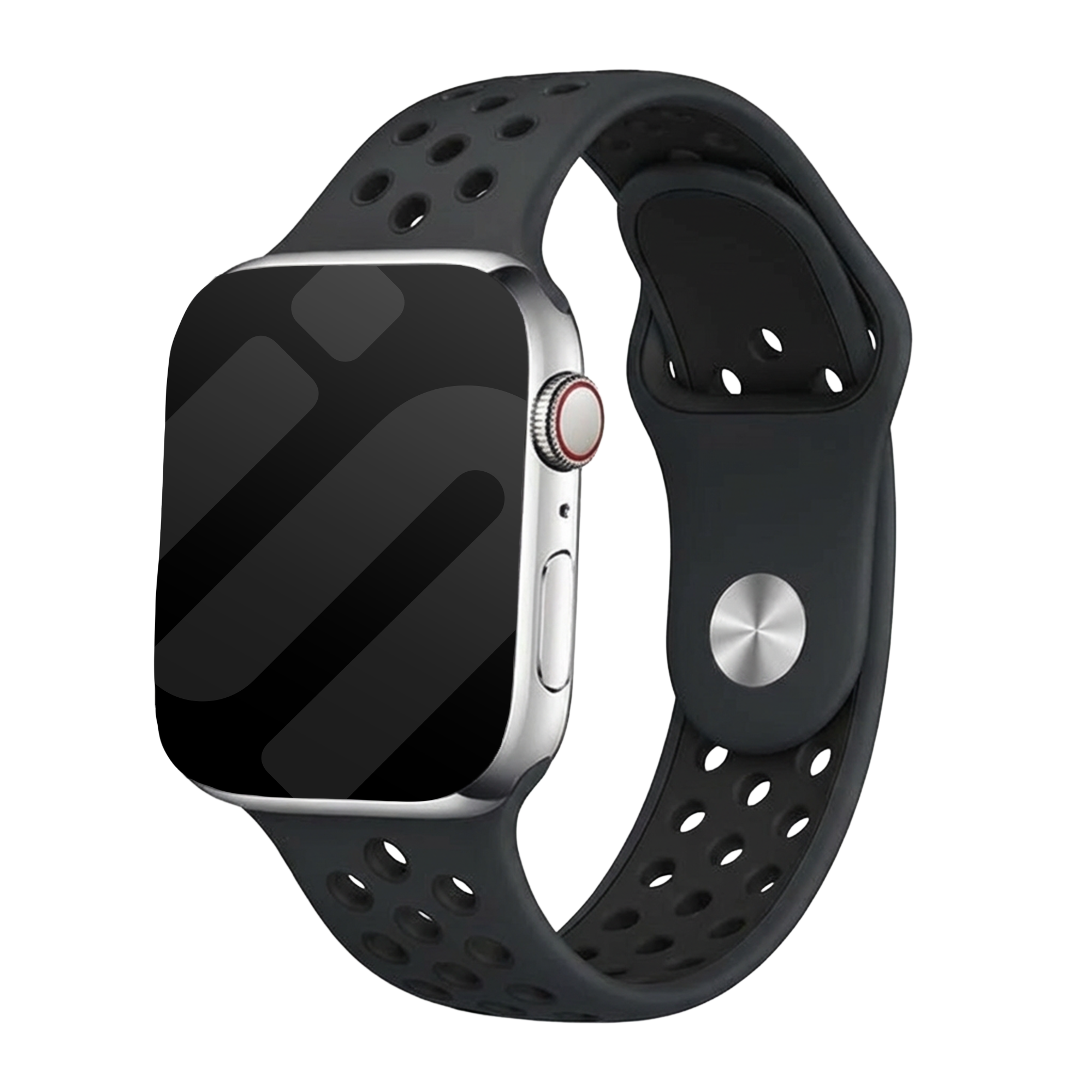 Correa deportiva Apple Watch (gris oscuro/negro)
