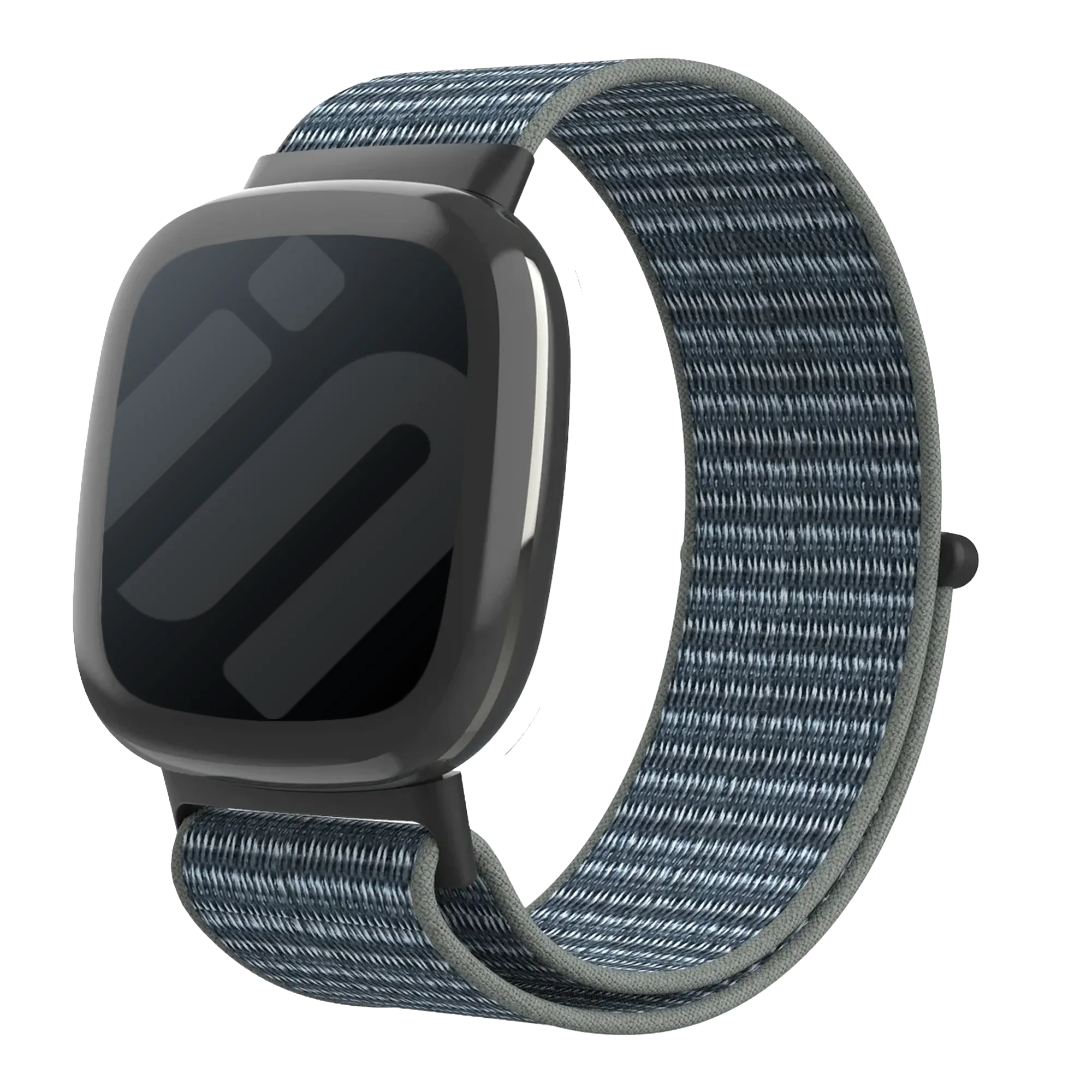 Correa nylon Fitbit Versa 4 (gris/verde)
