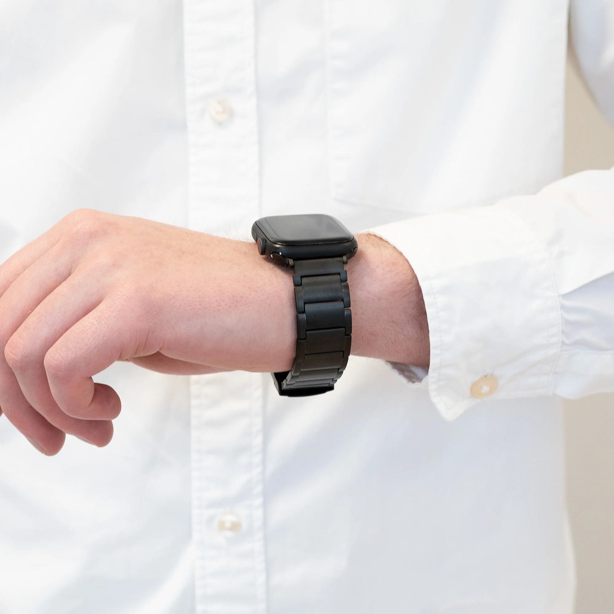 Bandz Apple Watch Titanium Strap 'Classic' (Black)