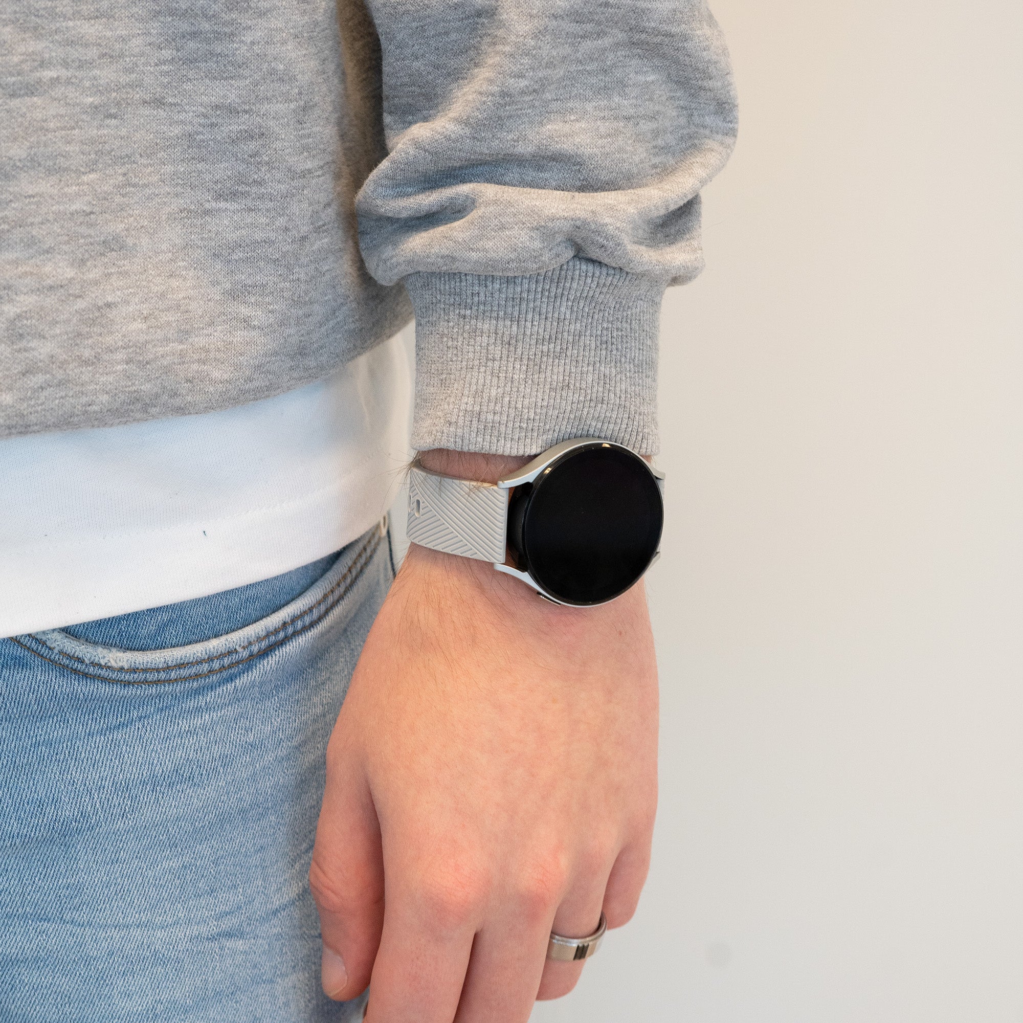 Bandz Correa silicona 'De lujo' Amazfit Active 2 (gris)