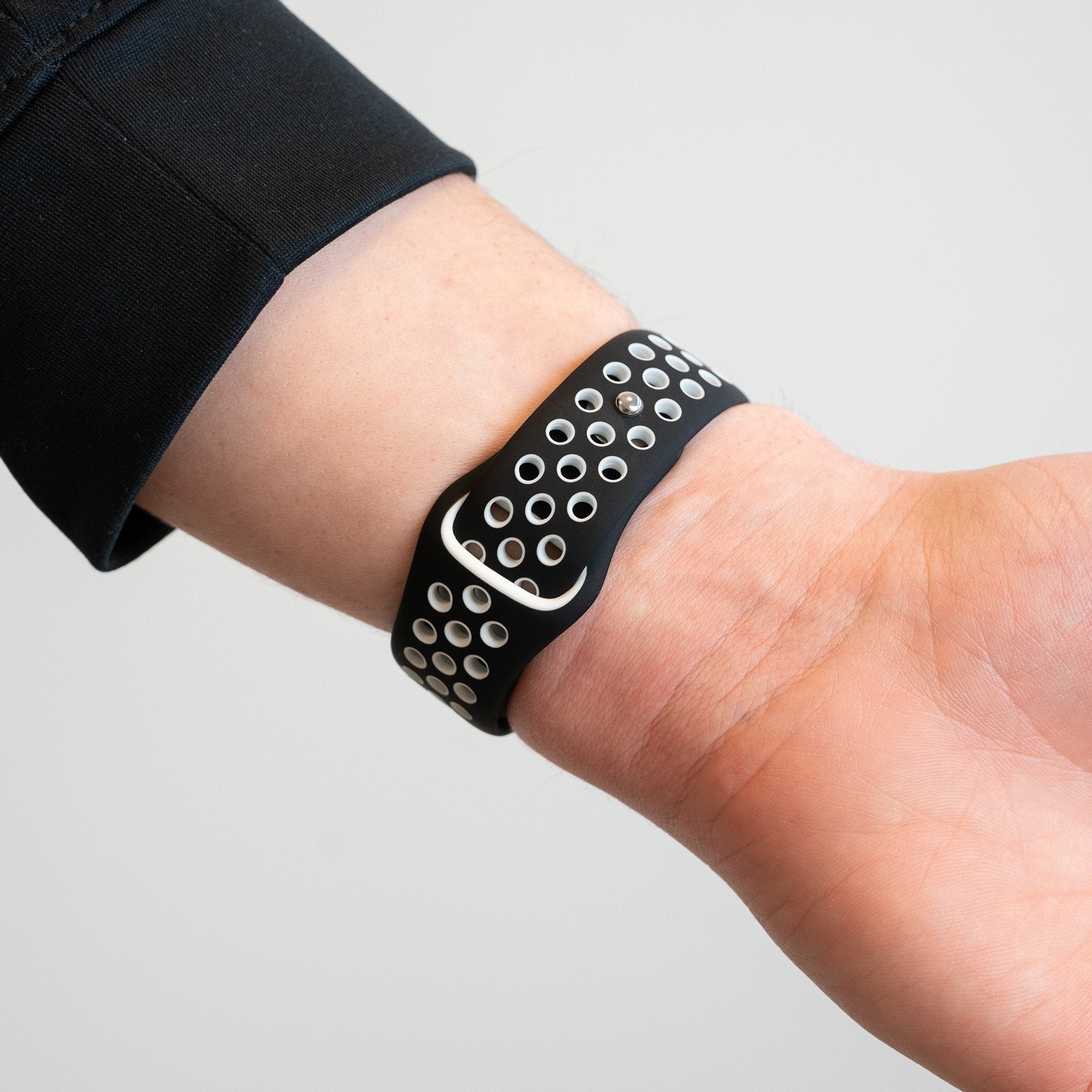 Bandz Coros Apex 42mm Sport Strap 'Deluxe' (Black/White)