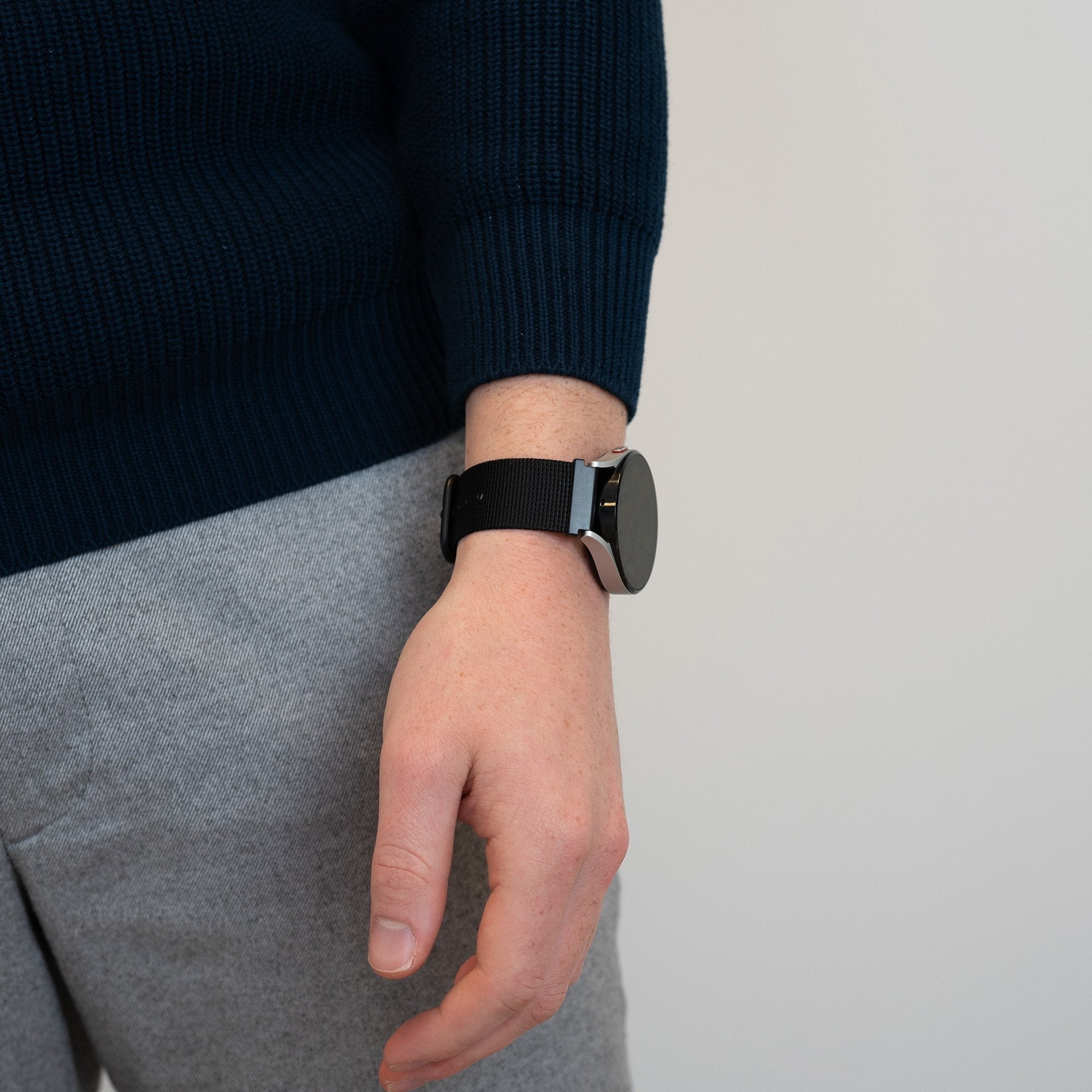 Bandz Correa nylon con hebilla Huawei Watch Ultimate (negro)