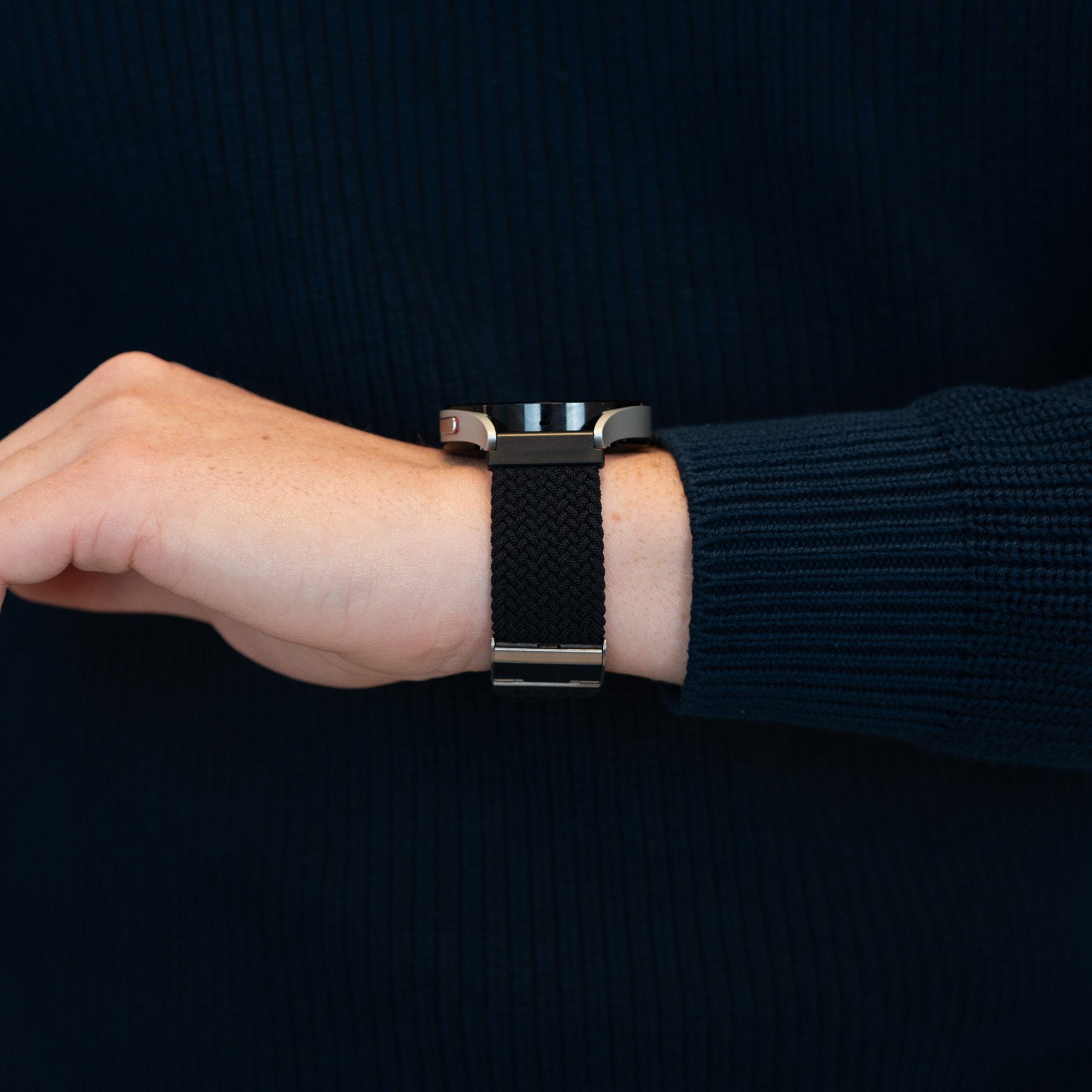 Bandz Correa nylon trenzada Garmin Vivoactive 5 (negro)