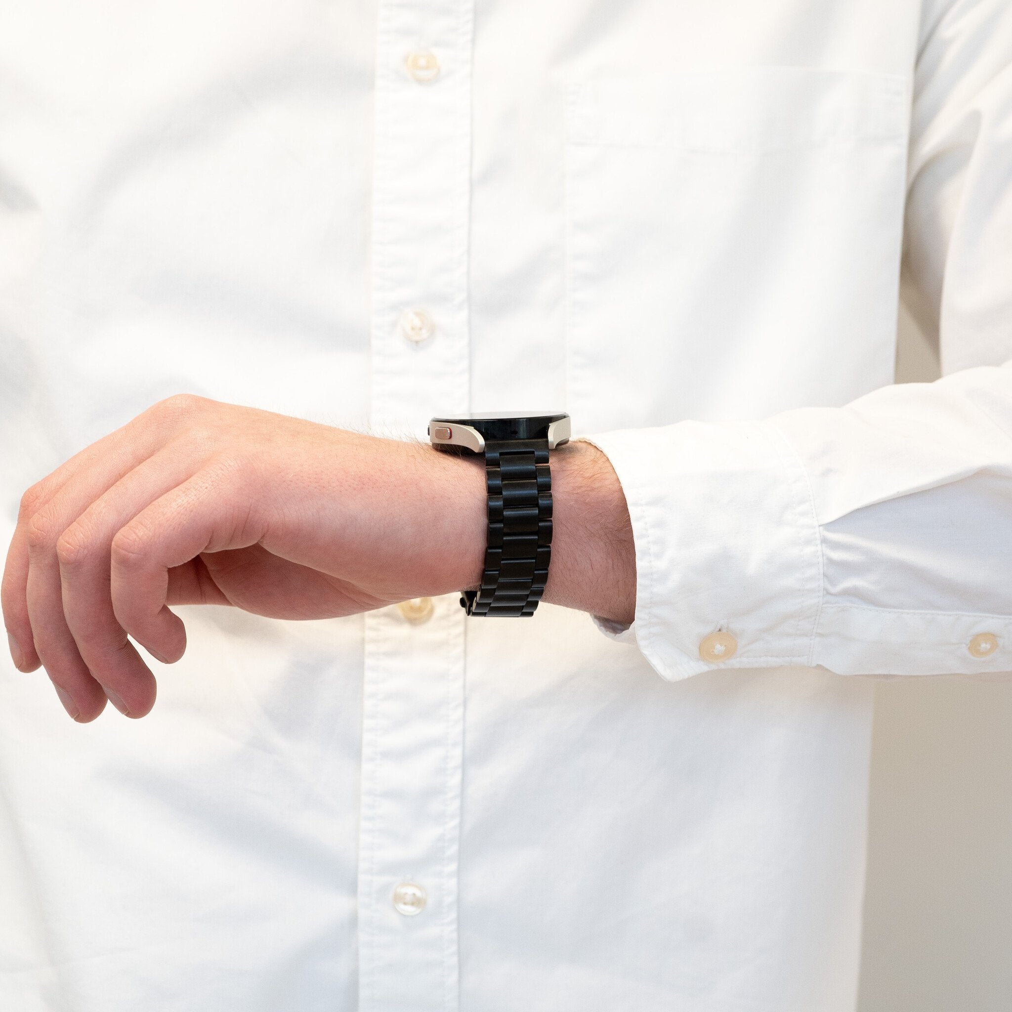 Bandz Correa acero 'Classic' Garmin Vivoactive 6 (negro)