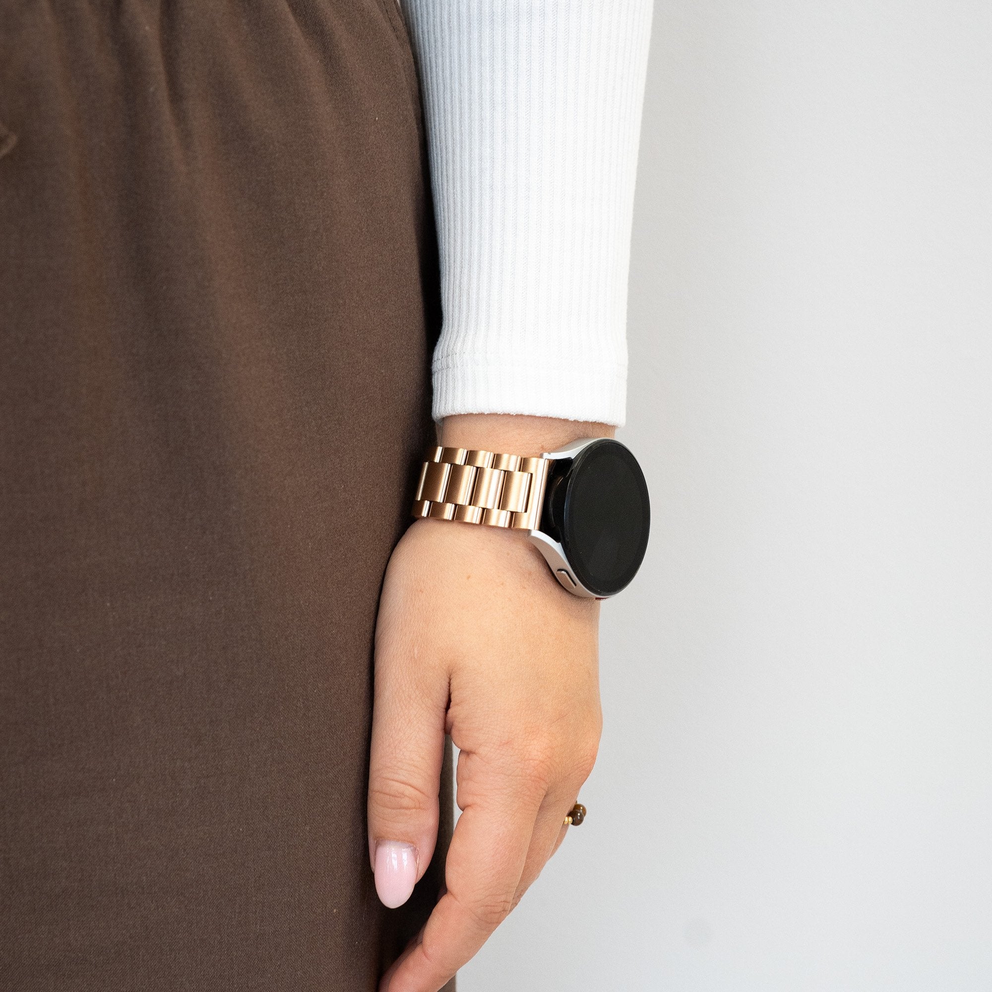 Bandz Correa acero 'Classic' Garmin Vivomove Style (rosado dorado)