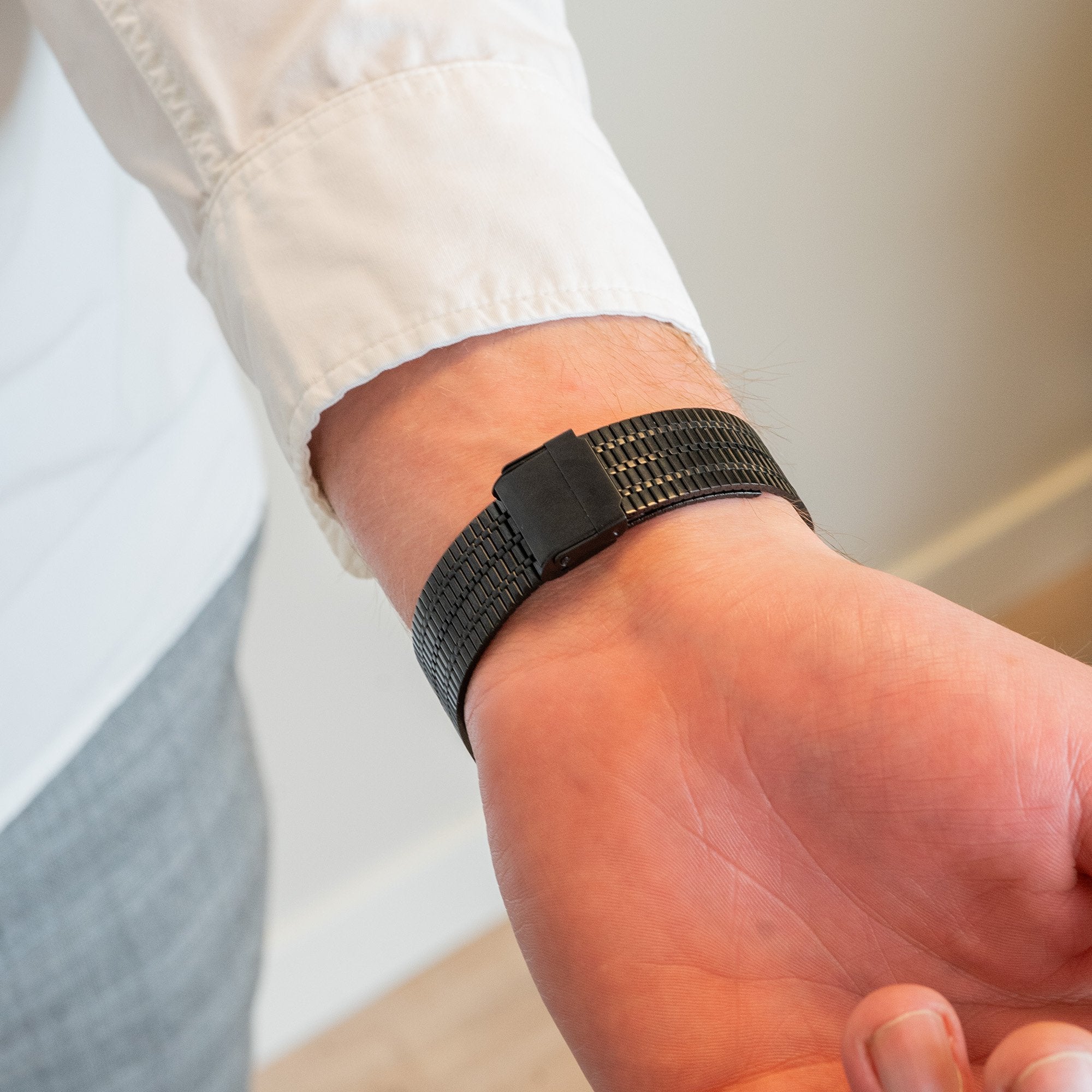 Bandz Correa acero ajustable Garmin Approach S50 (negro)