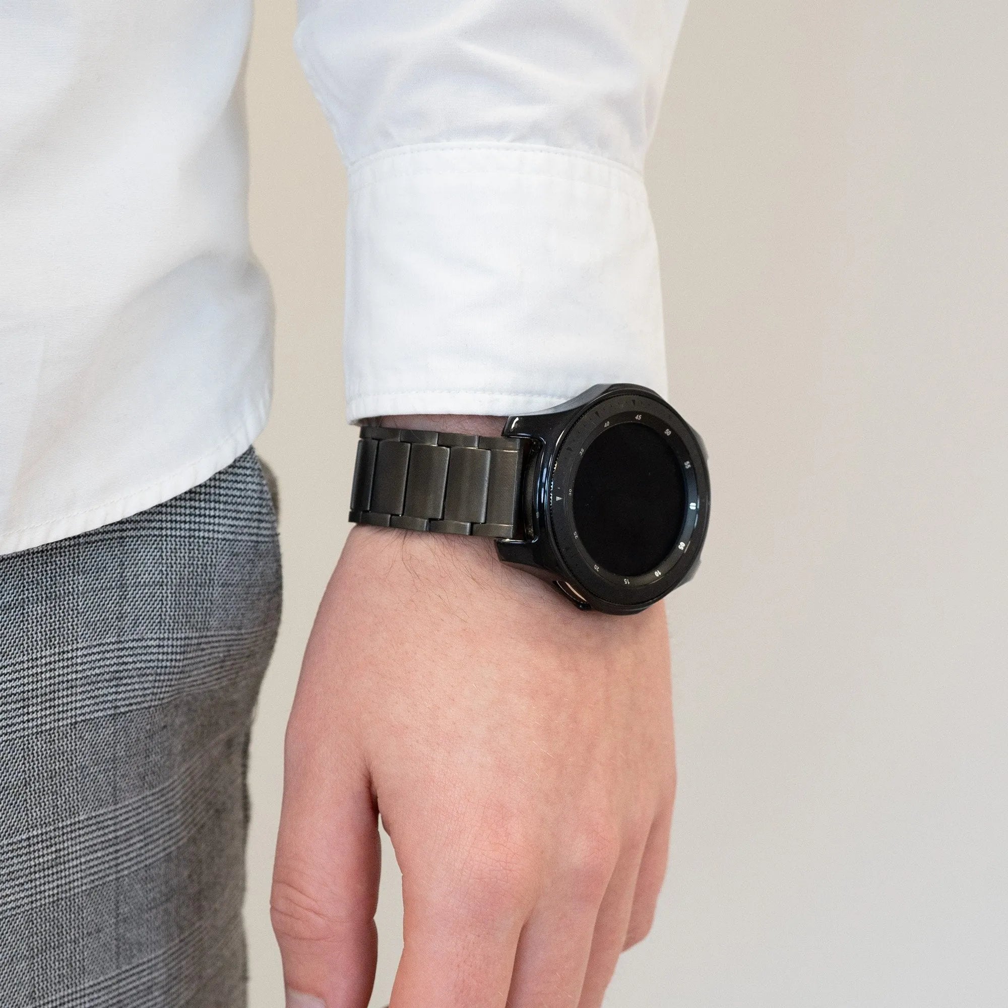 Bandz Oppo Watch S Titanium Link Strap (Graphite)