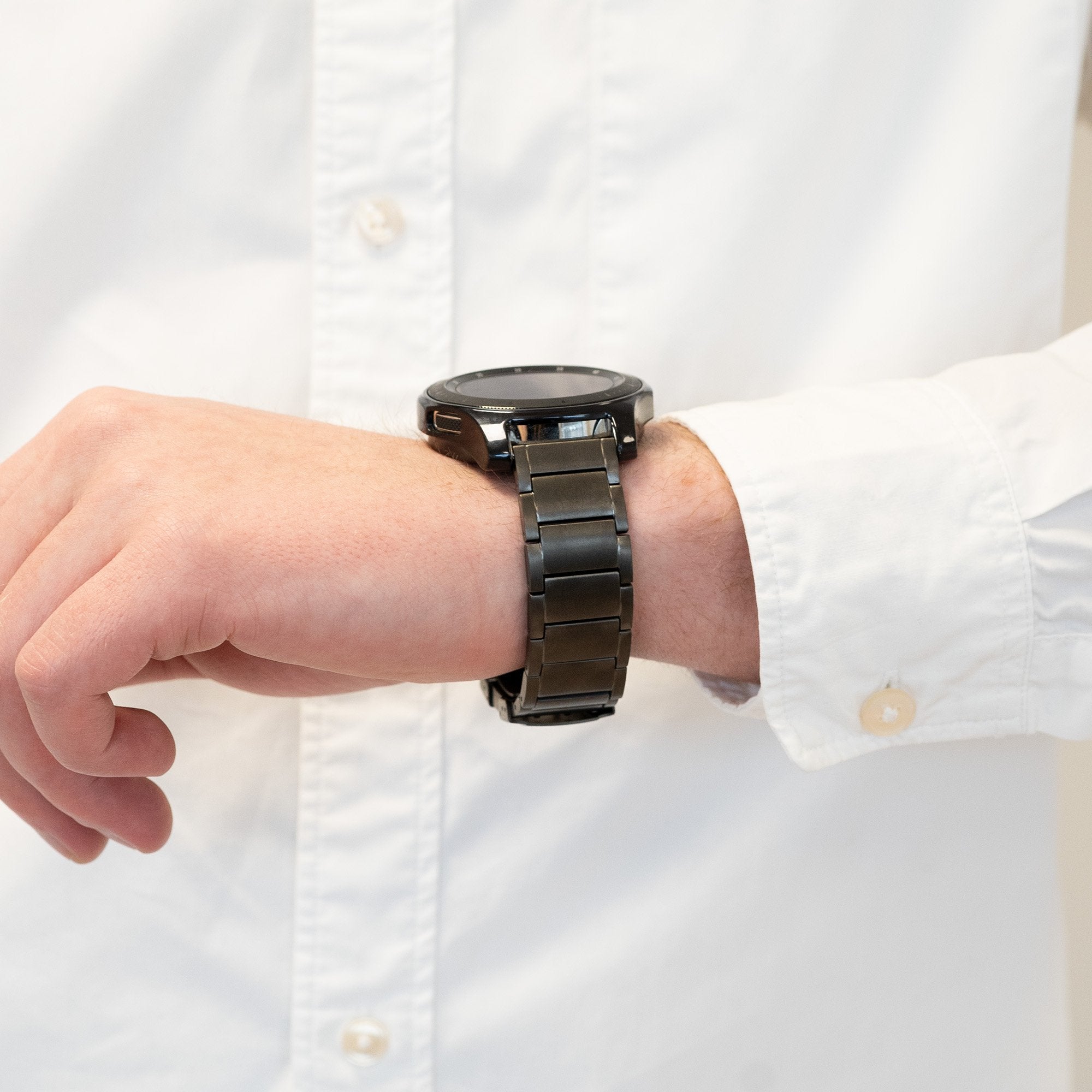 Bandz Correa sólido titanio Fossil Gen 5e - 44mm (grafito)