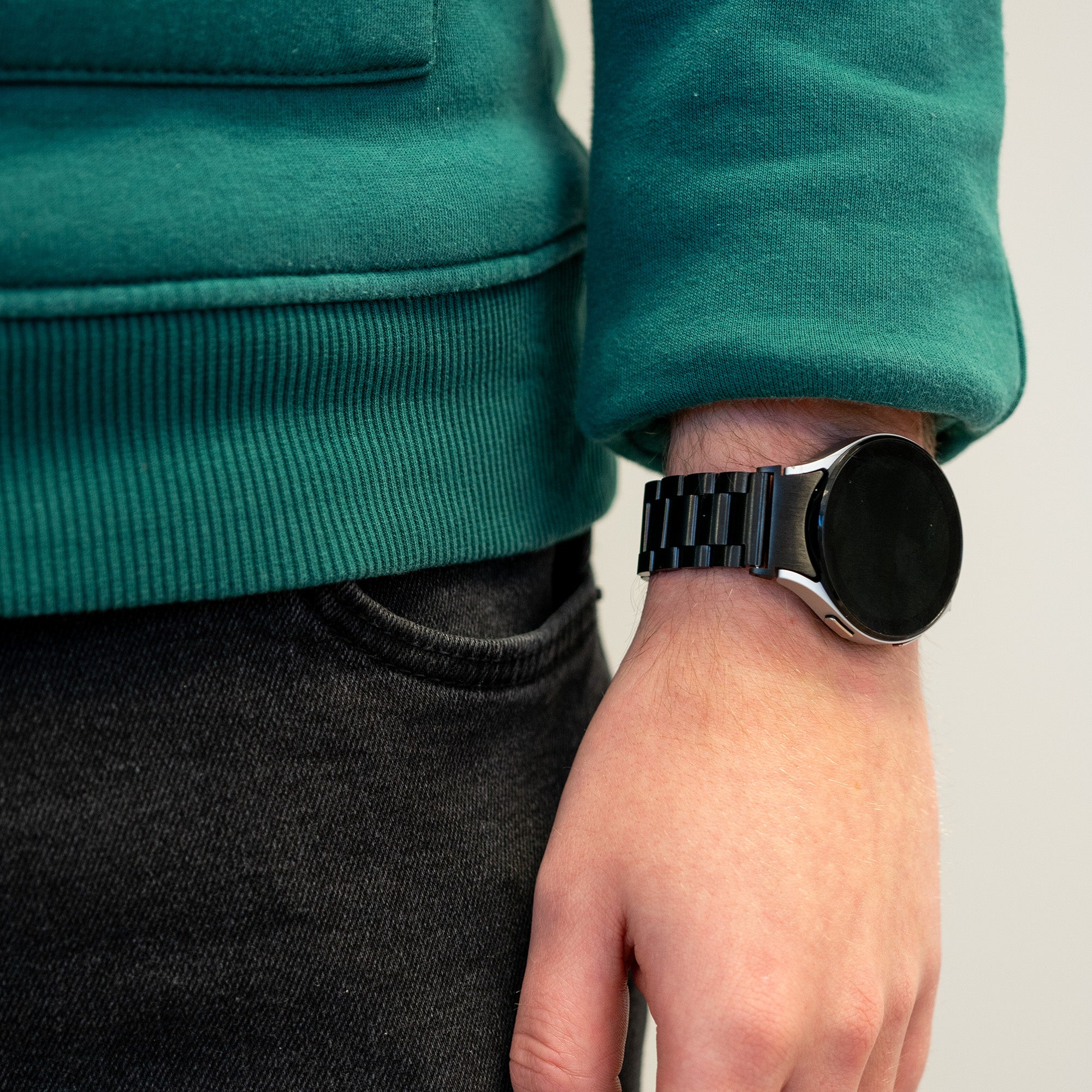 Bandz Correa acero 'Clásico' Samsung Galaxy Watch 4 40mm (negro)