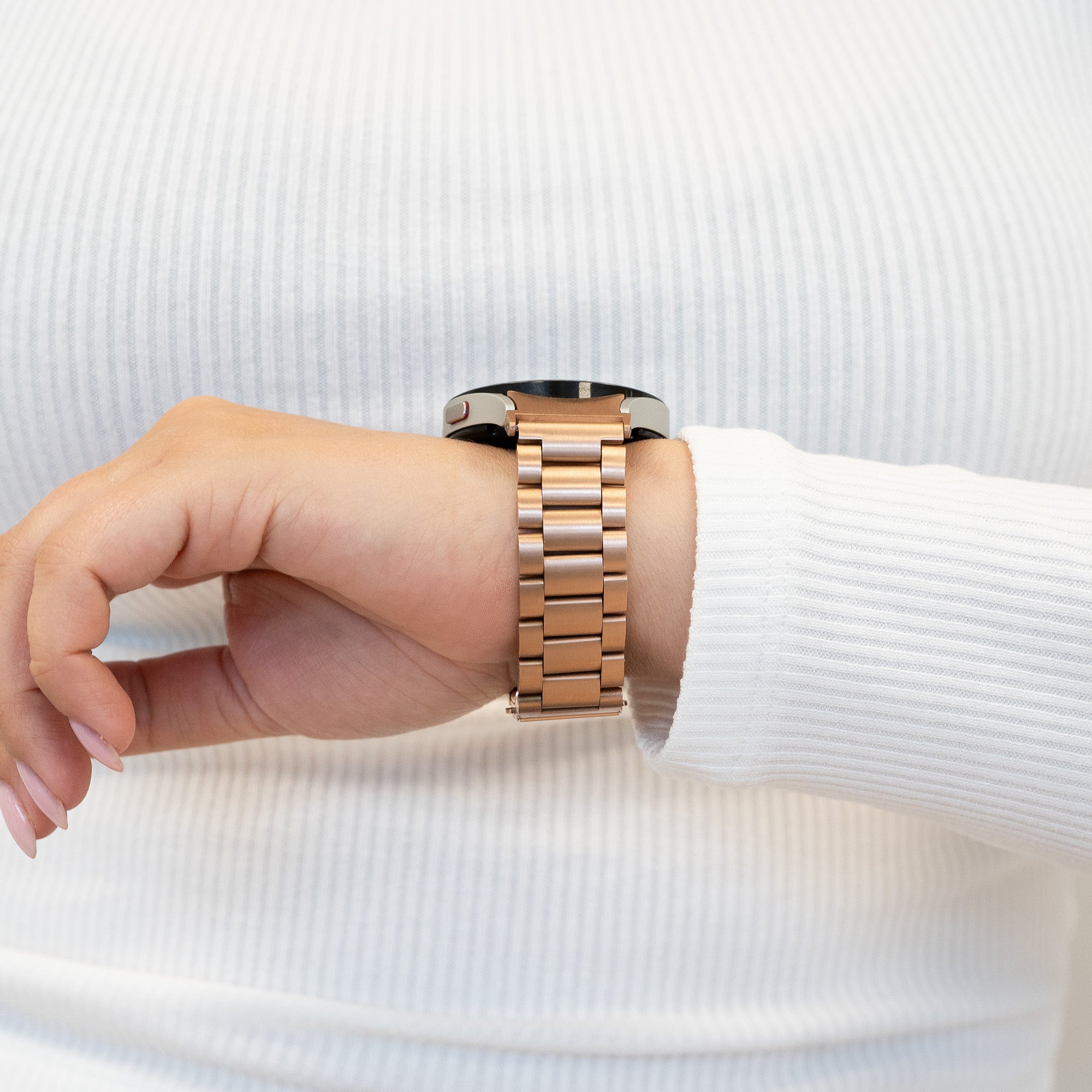 Bandz Samsung Galaxy Watch 4 Classic 42mm Steel Strap 'Classic' (Rose Gold)