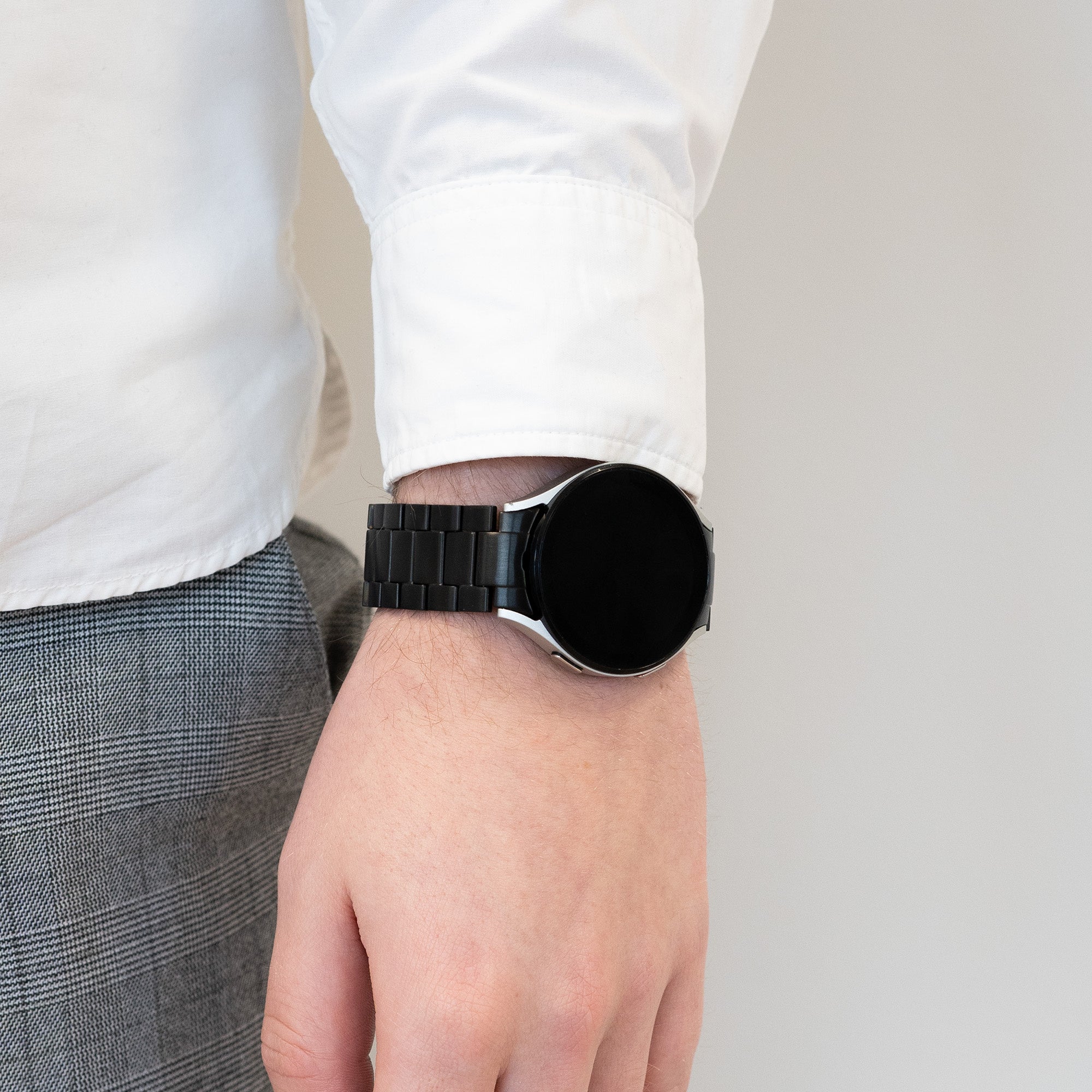 Bandz Correa sólido titanio Samsung Galaxy Watch 6 Classic 47mm (negro)