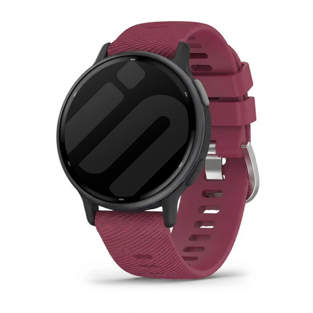 Correa silicona Garmin Vivoactive 5 (rojo vino)