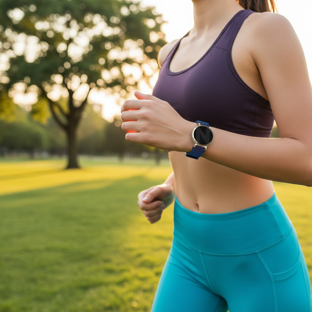 Bandz Garmin Lily 2 Braided Nylon Strap (Blue)