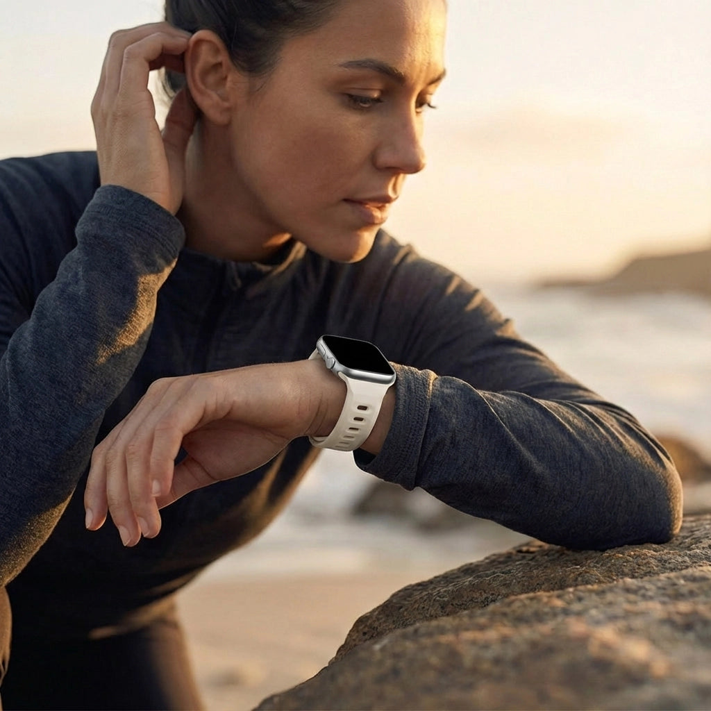 Bandz Apple Watch Silicone Strap 'Outdoor' (Starlight)