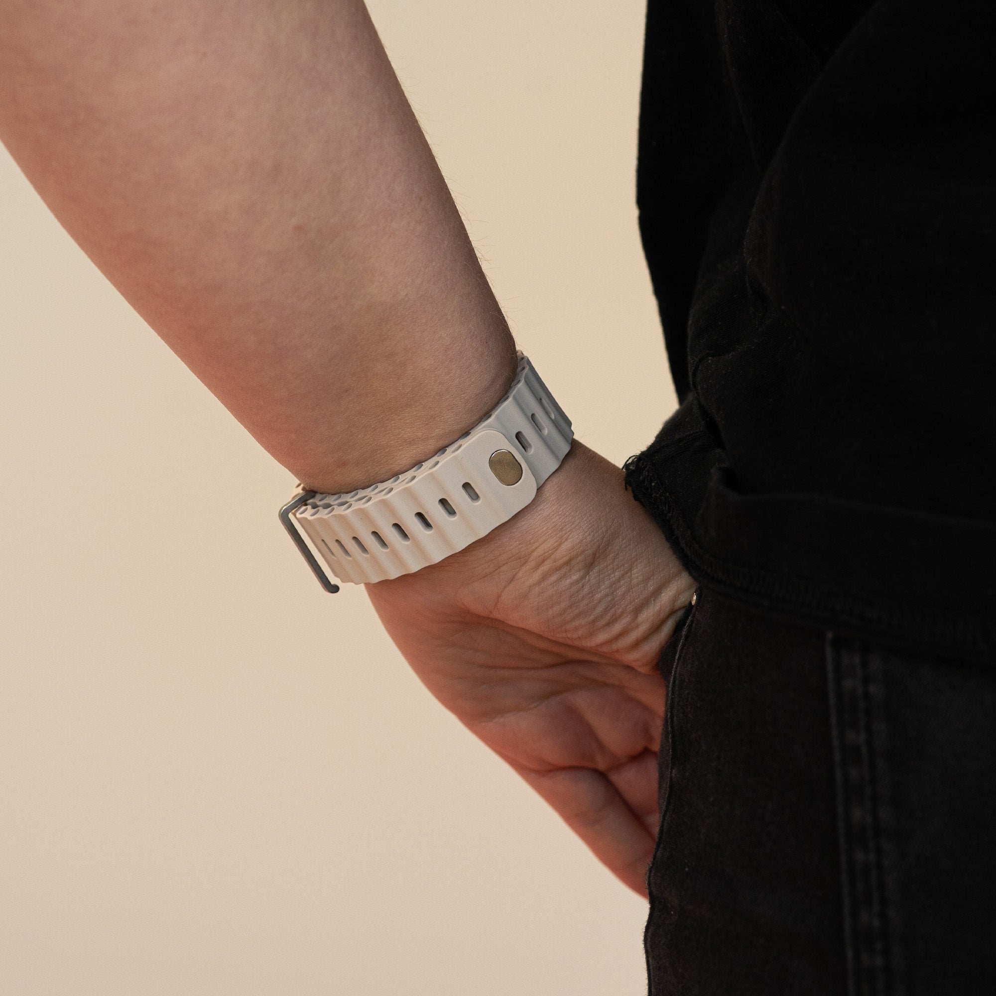 Correa Ocean para Apple Watch con cierre a presión (blanco estrella)