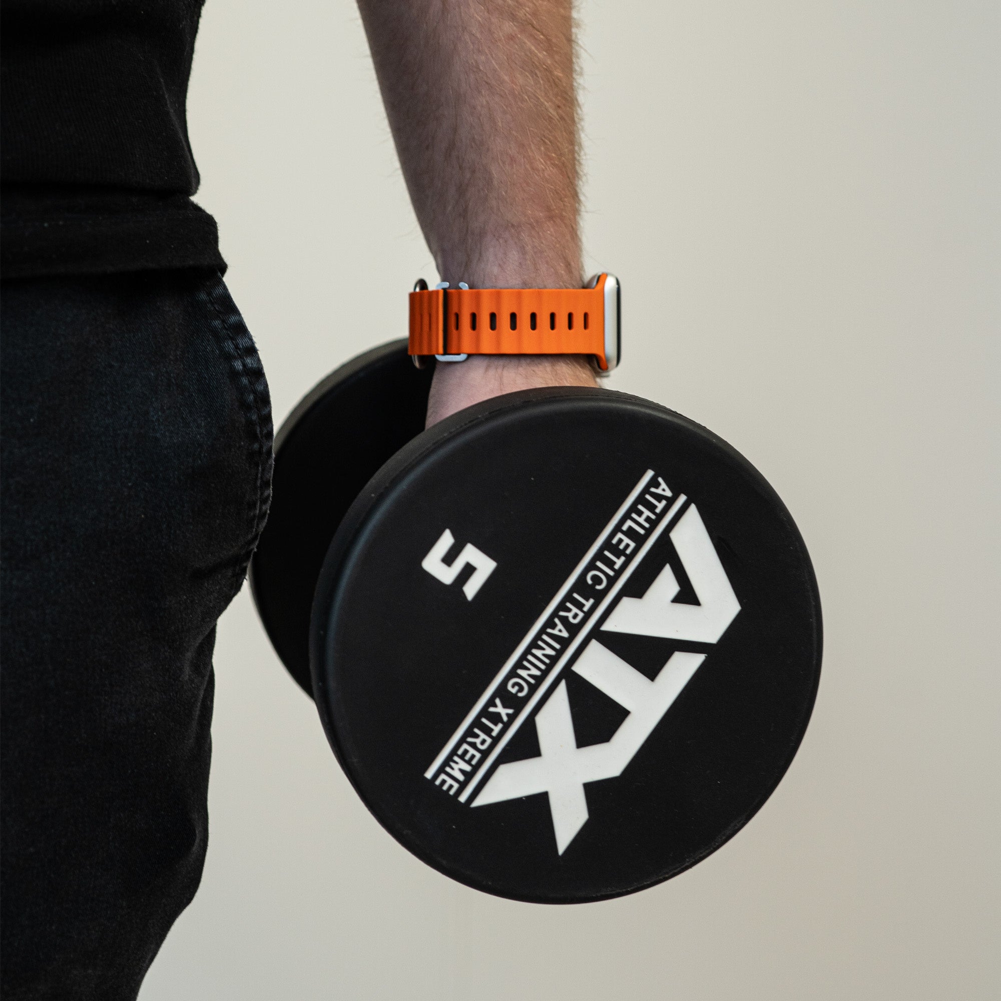 Correa Ocean para Apple Watch con cierre a presión (naranja/negro)