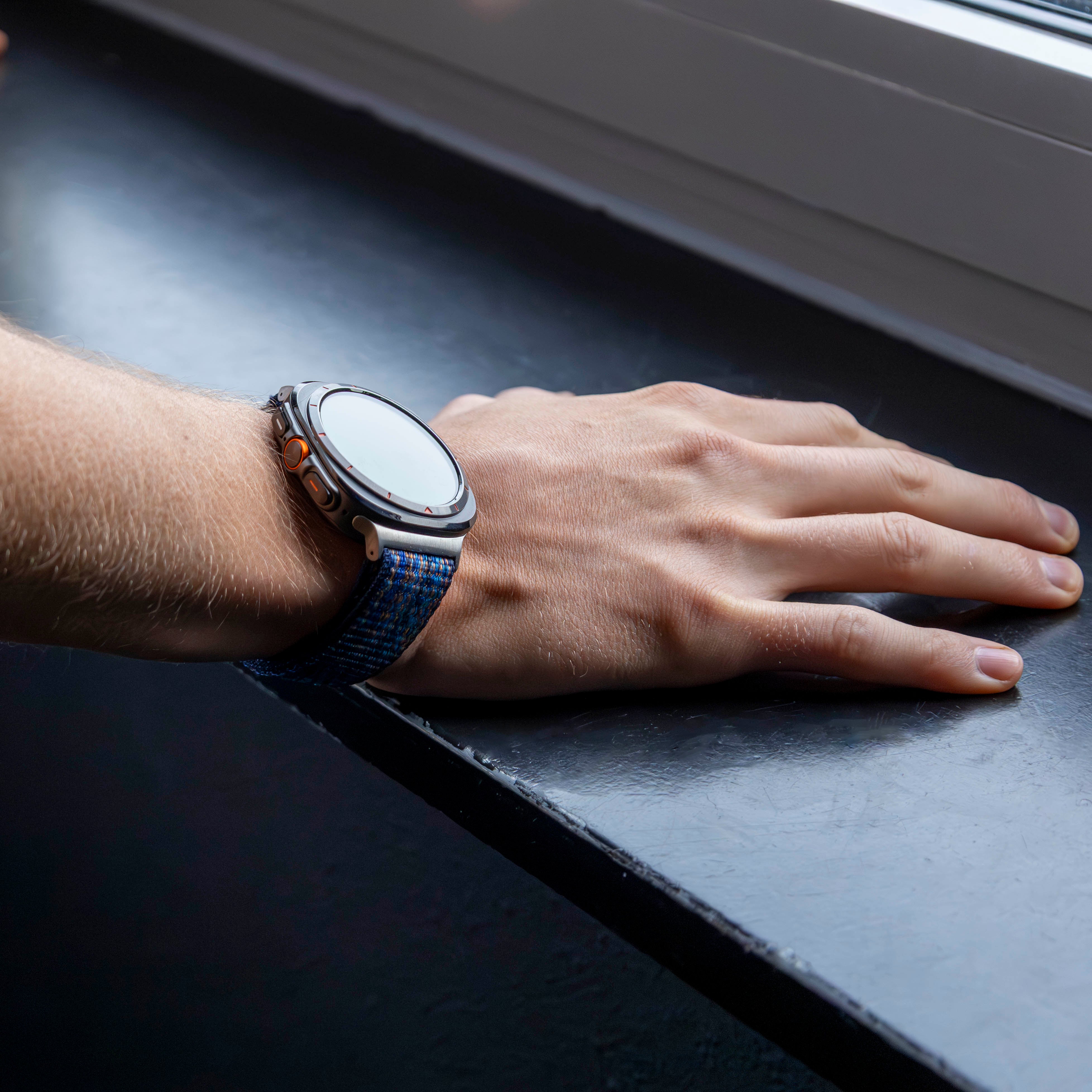 Bandz Samsung Galaxy Watch Ultra Nylon Loop Strap (Blue Mix)