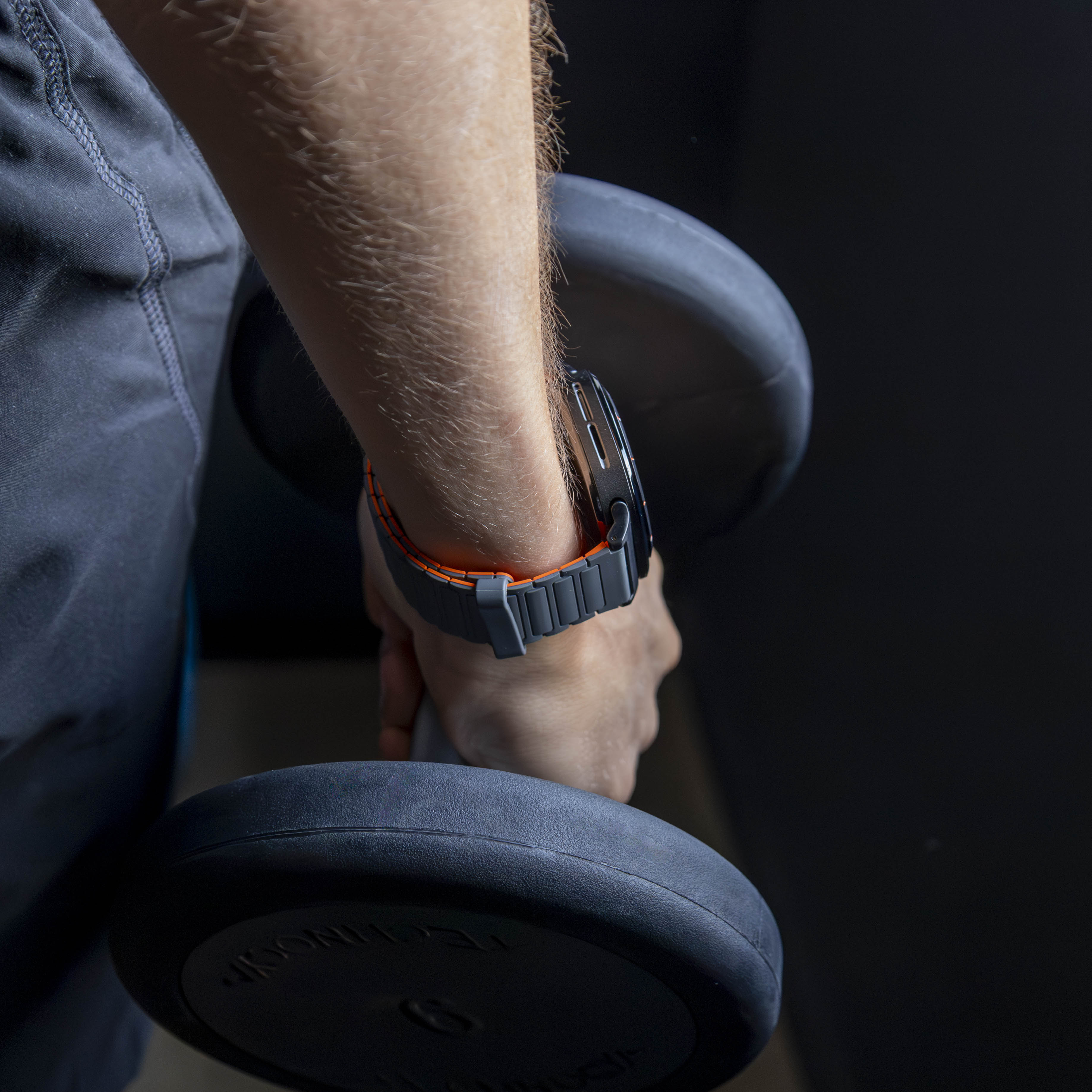 Samsung Galaxy Watch Ultra Magnetic Silicone Strap (Grey/Orange)