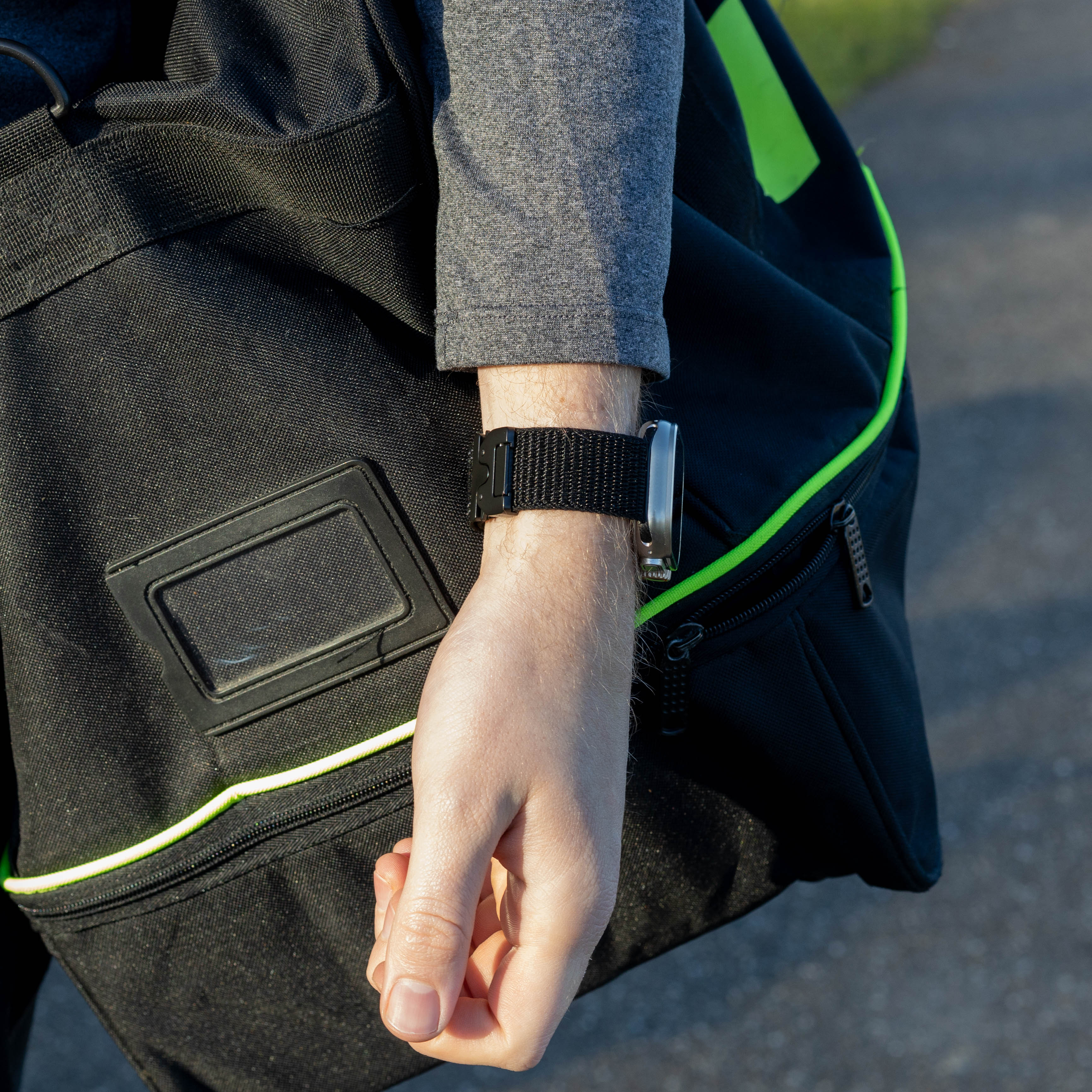 Bandz Correa nylon 'de lujo' con P-buckle Apple Watch (negra)