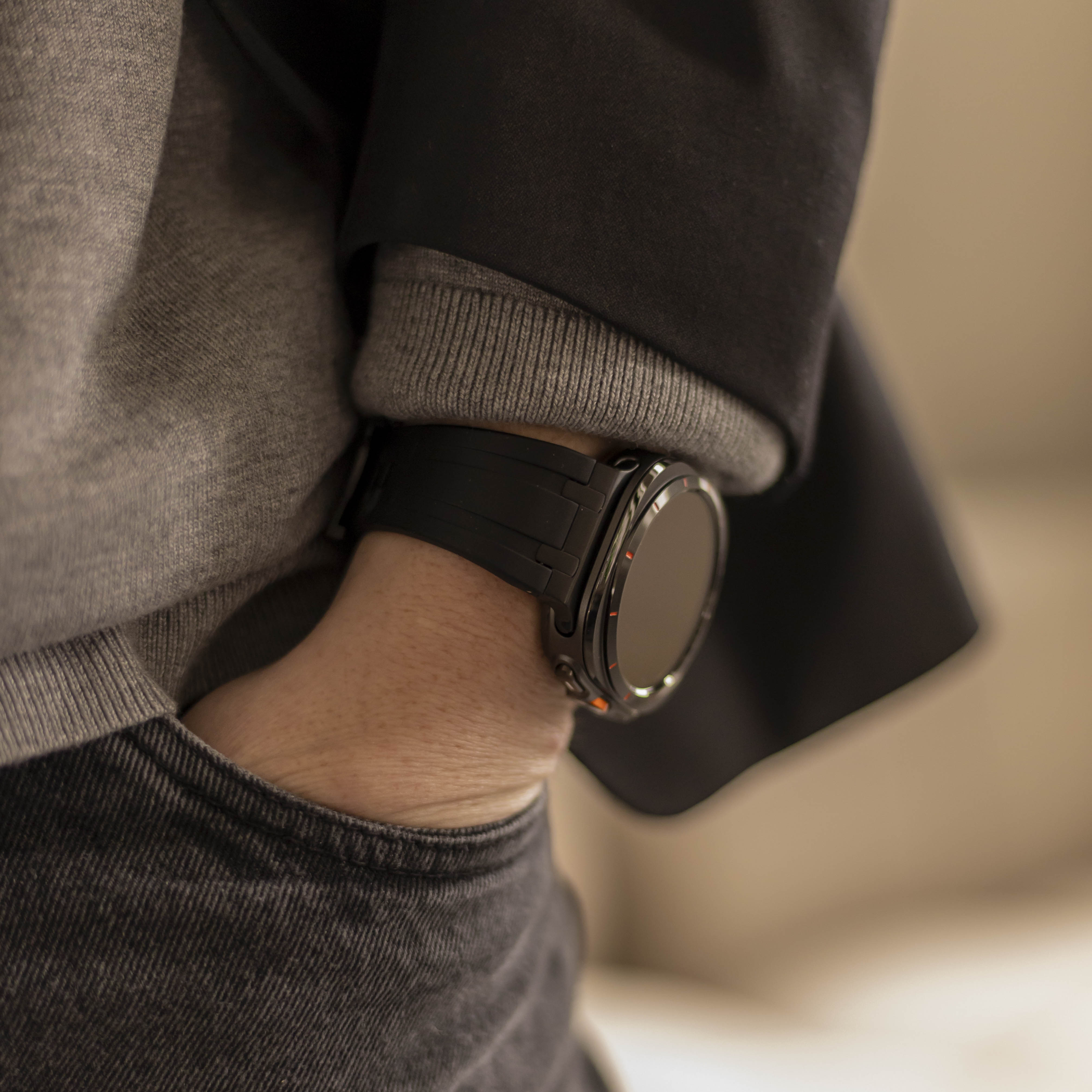 Bandz Correa silicona 'Luxe Liquid' Samsung Galaxy Watch Ultra (negra con negra)