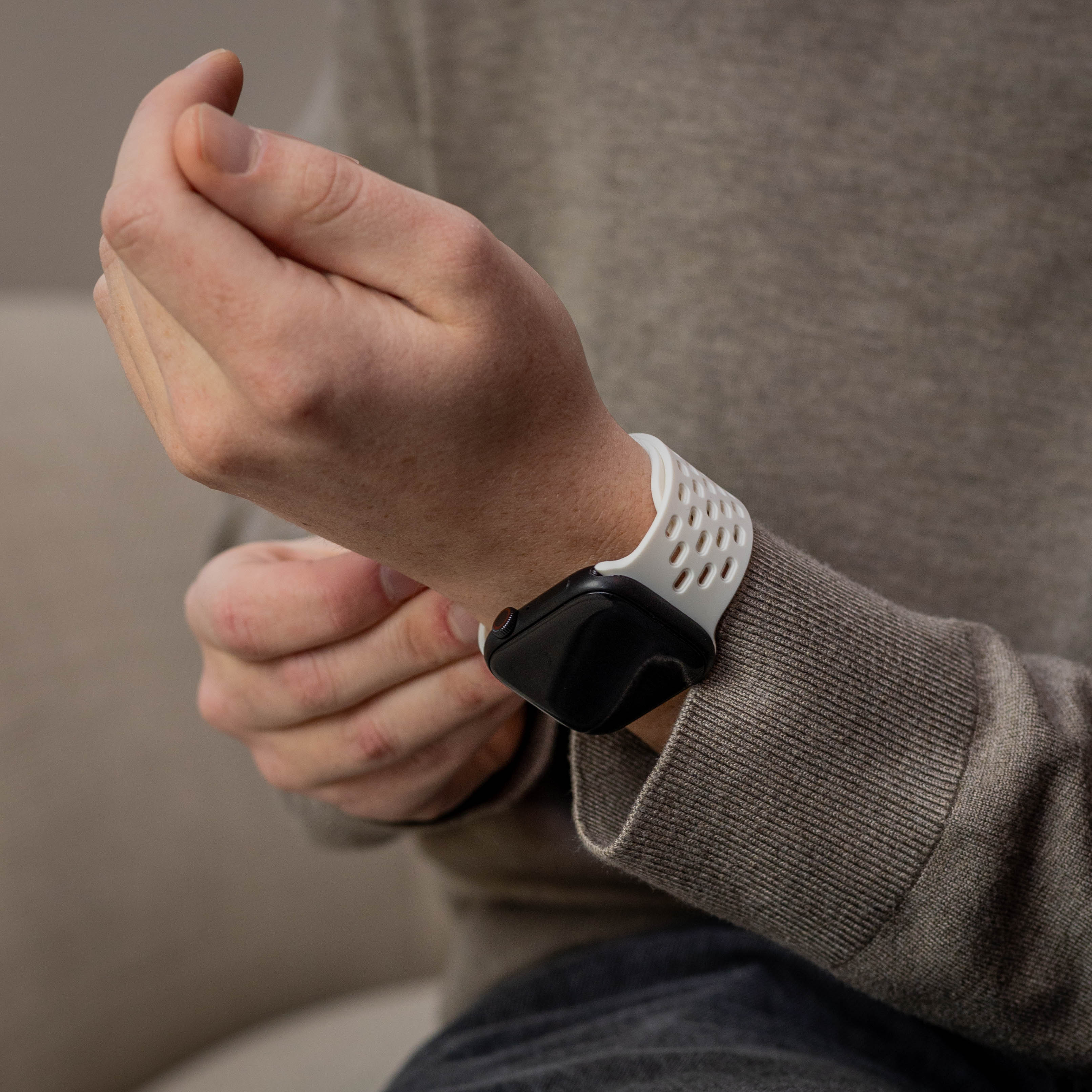 Correa silicona air con P-buckle Apple Watch (blanca)