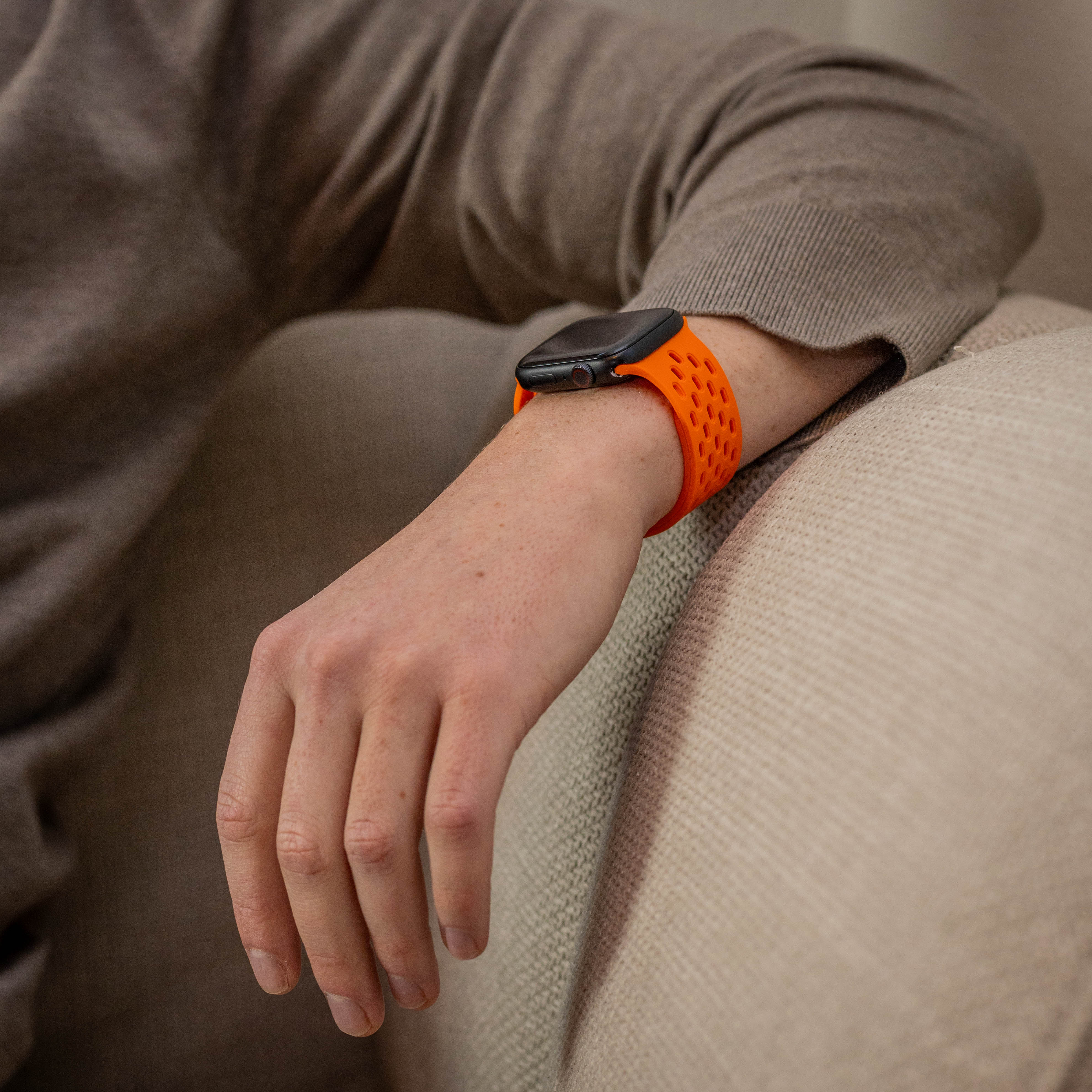 Correa silicona air con P-buckle Apple Watch (naranja)