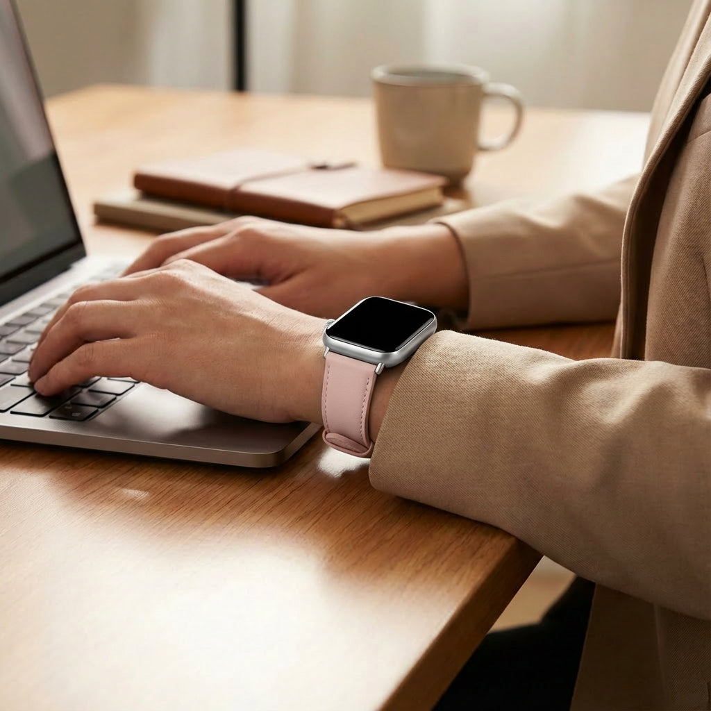 Xiaomi Smart Band 9 Pro Leather Strap (Pink)