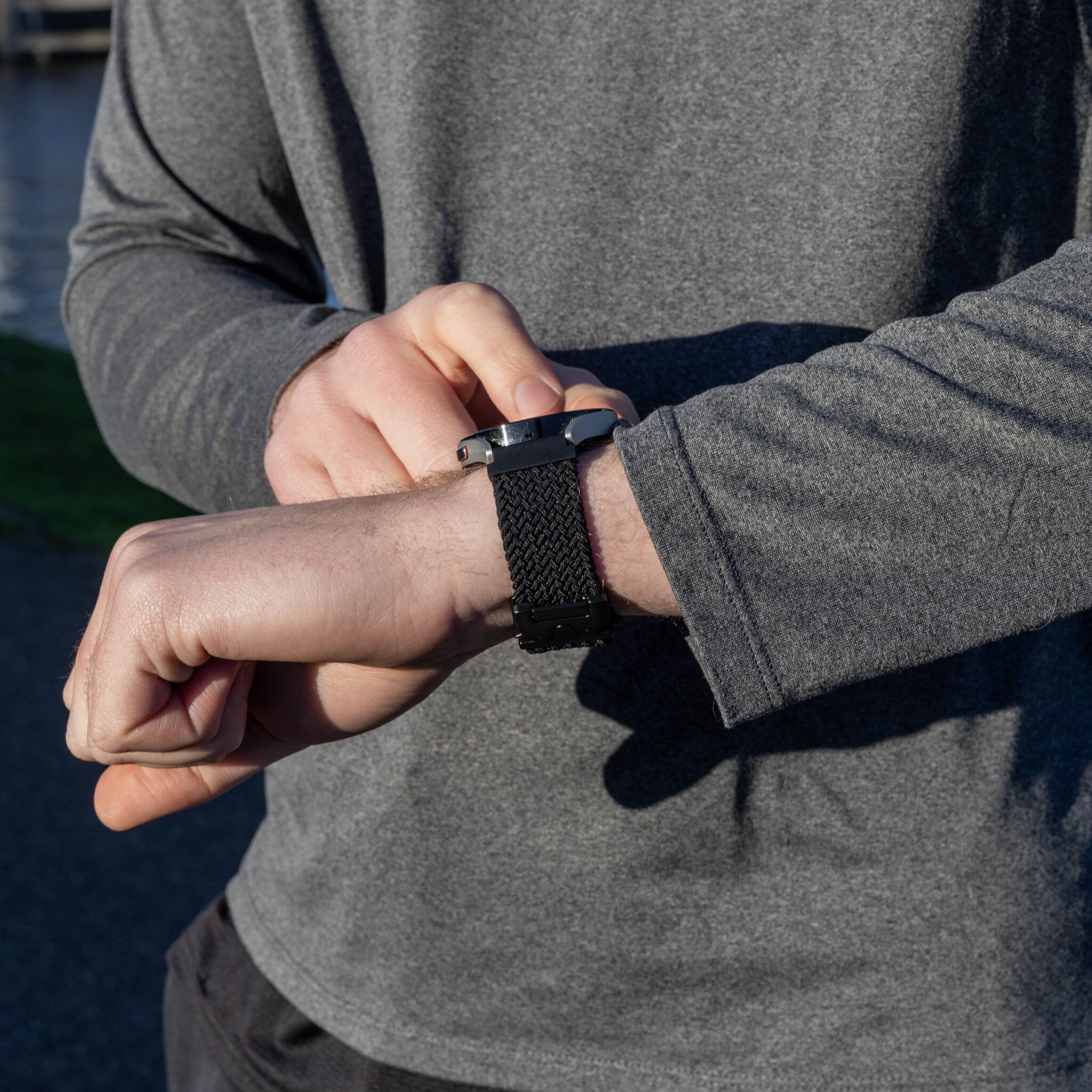 Correa entrelazado con hebilla Amazfit Balance 2 (negro)
