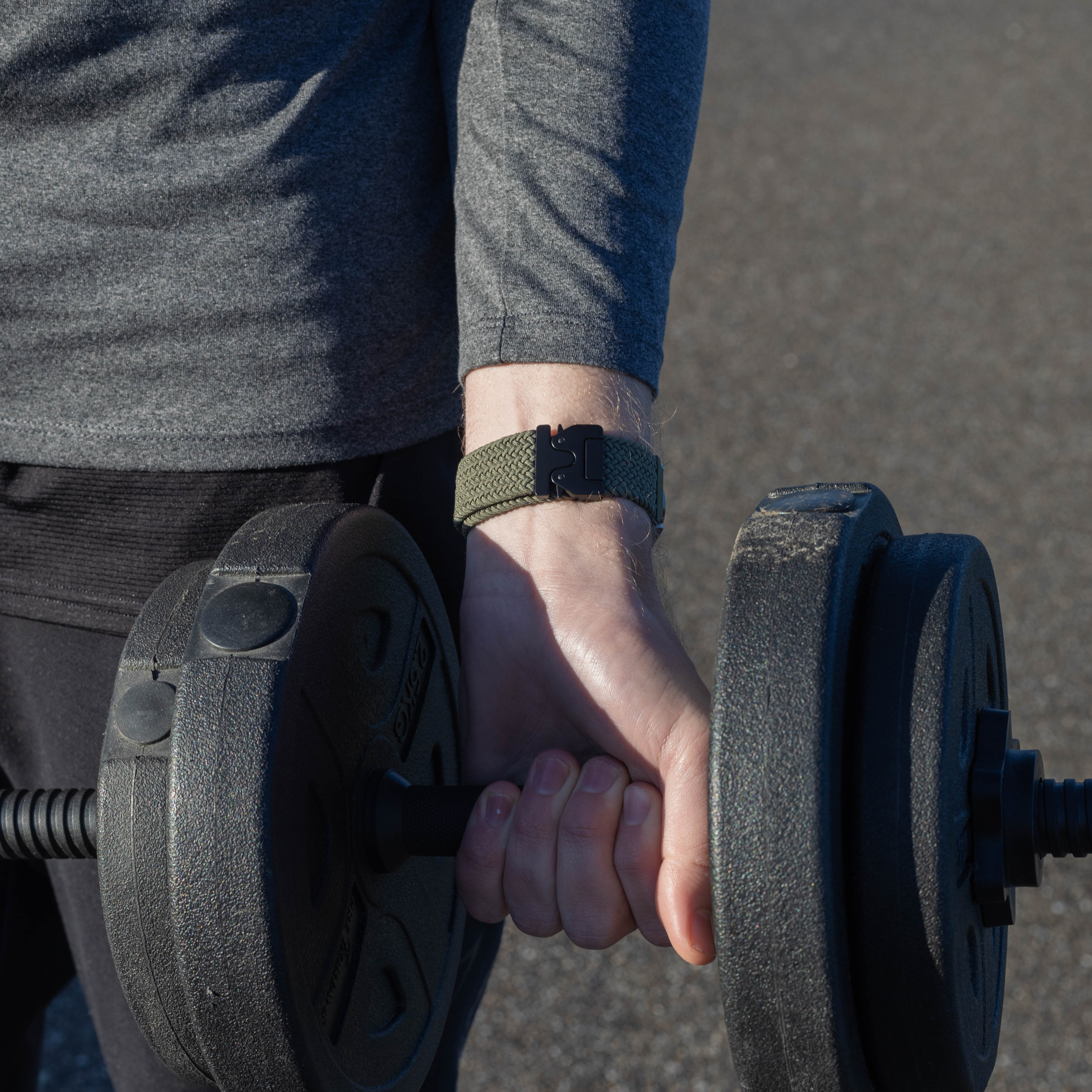 Correa trenzada con hebilla Garmin Vivoactive 4 (verde)