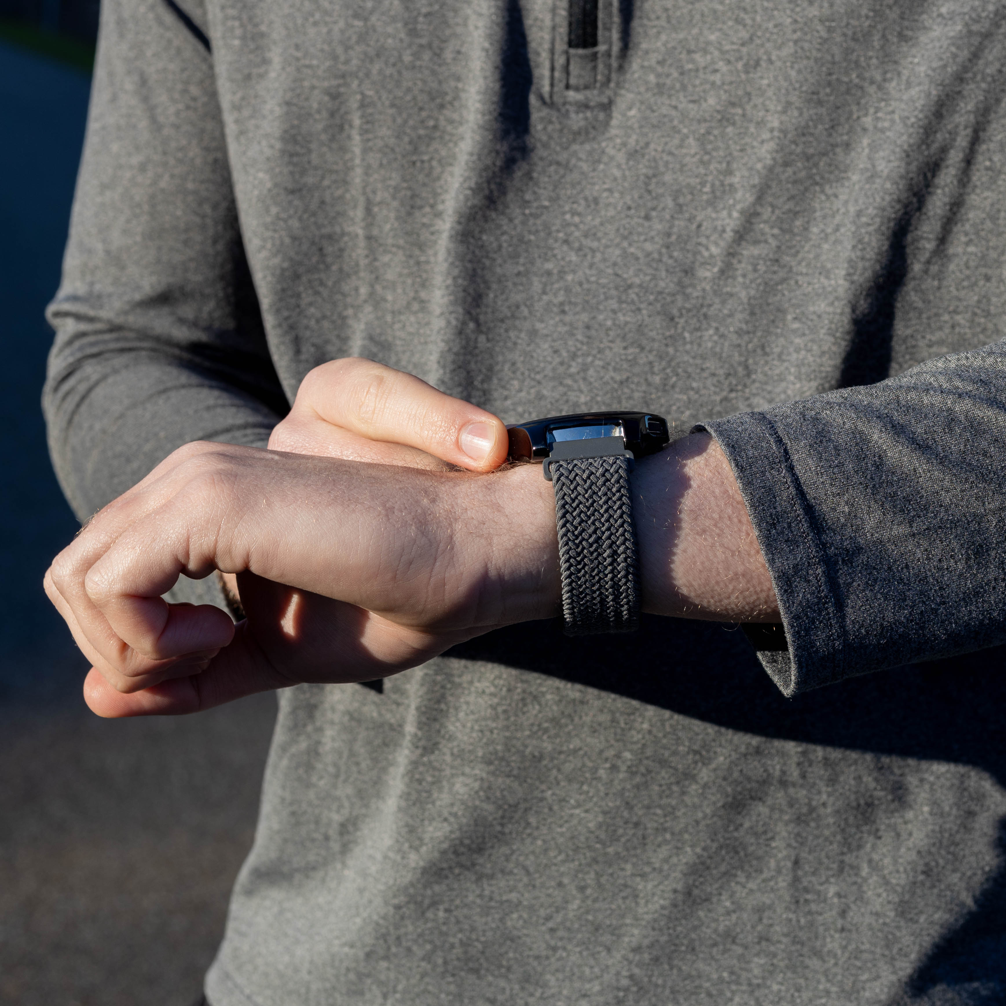 Correa trenzada con hebilla Garmin Vivoactive 4 (gris)