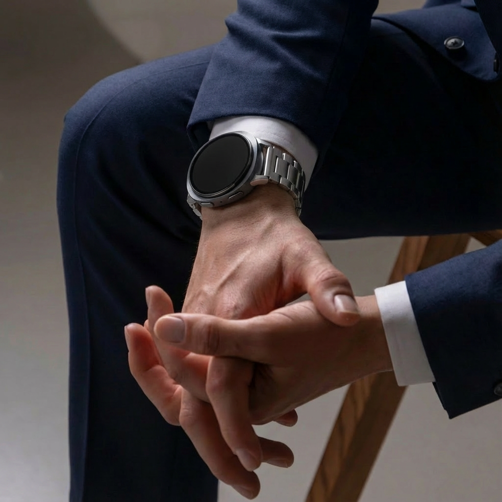 Correa titanio Samsung Galaxy Watch 8 Classic (plateado)