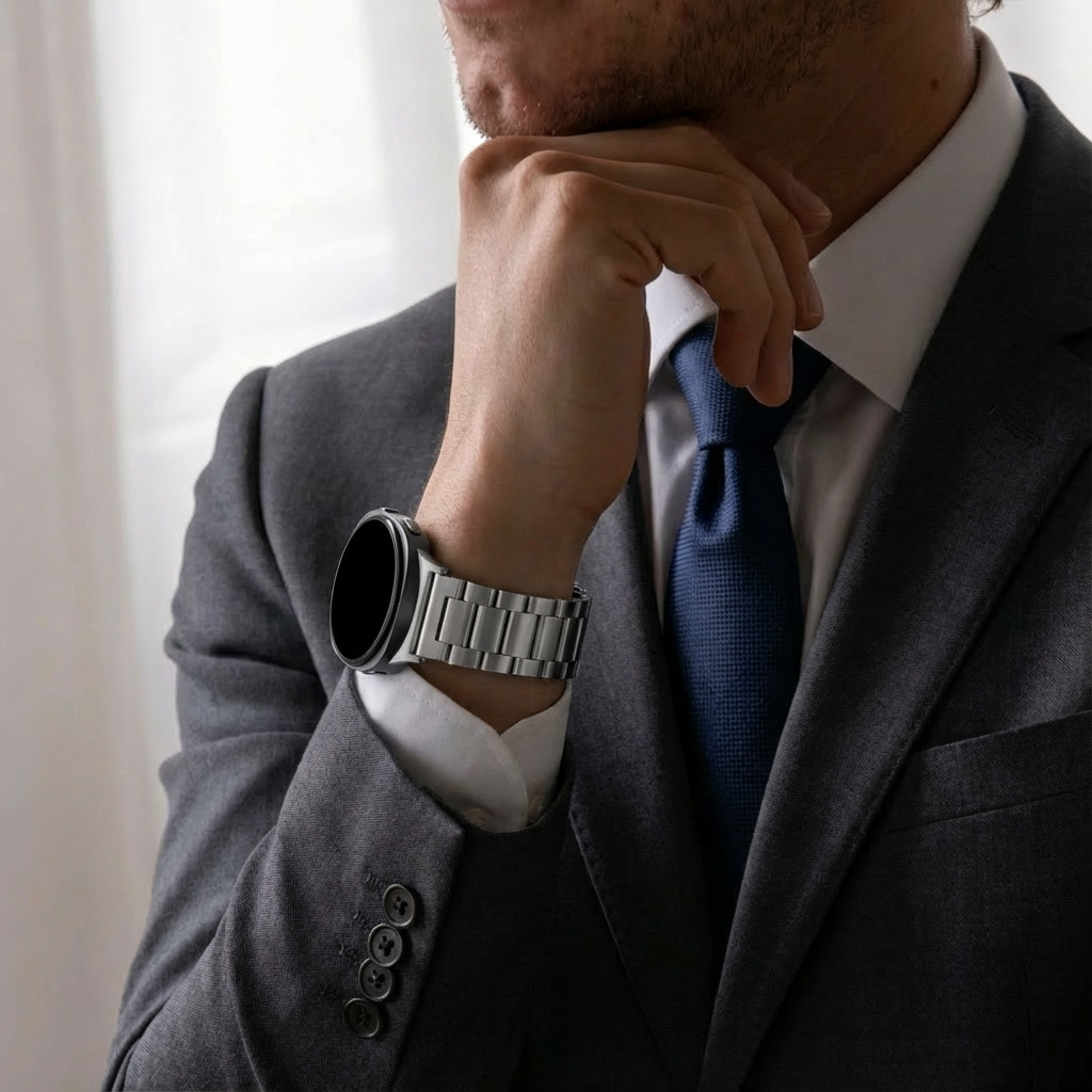 Correa titanio Samsung Galaxy Watch 8 Classic (plateado)