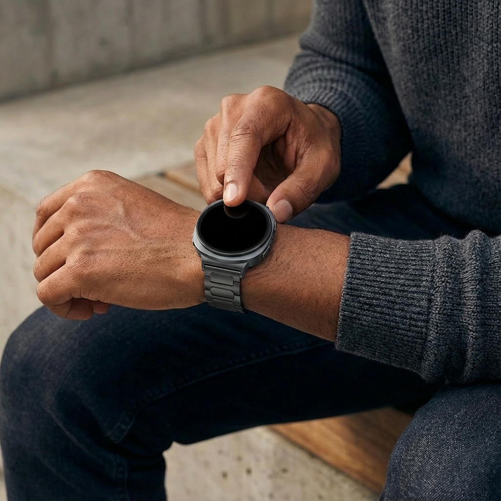 Bandz Correa titanio 'Deluxe' Samsung Galaxy Watch 8 - 40mm (negro)