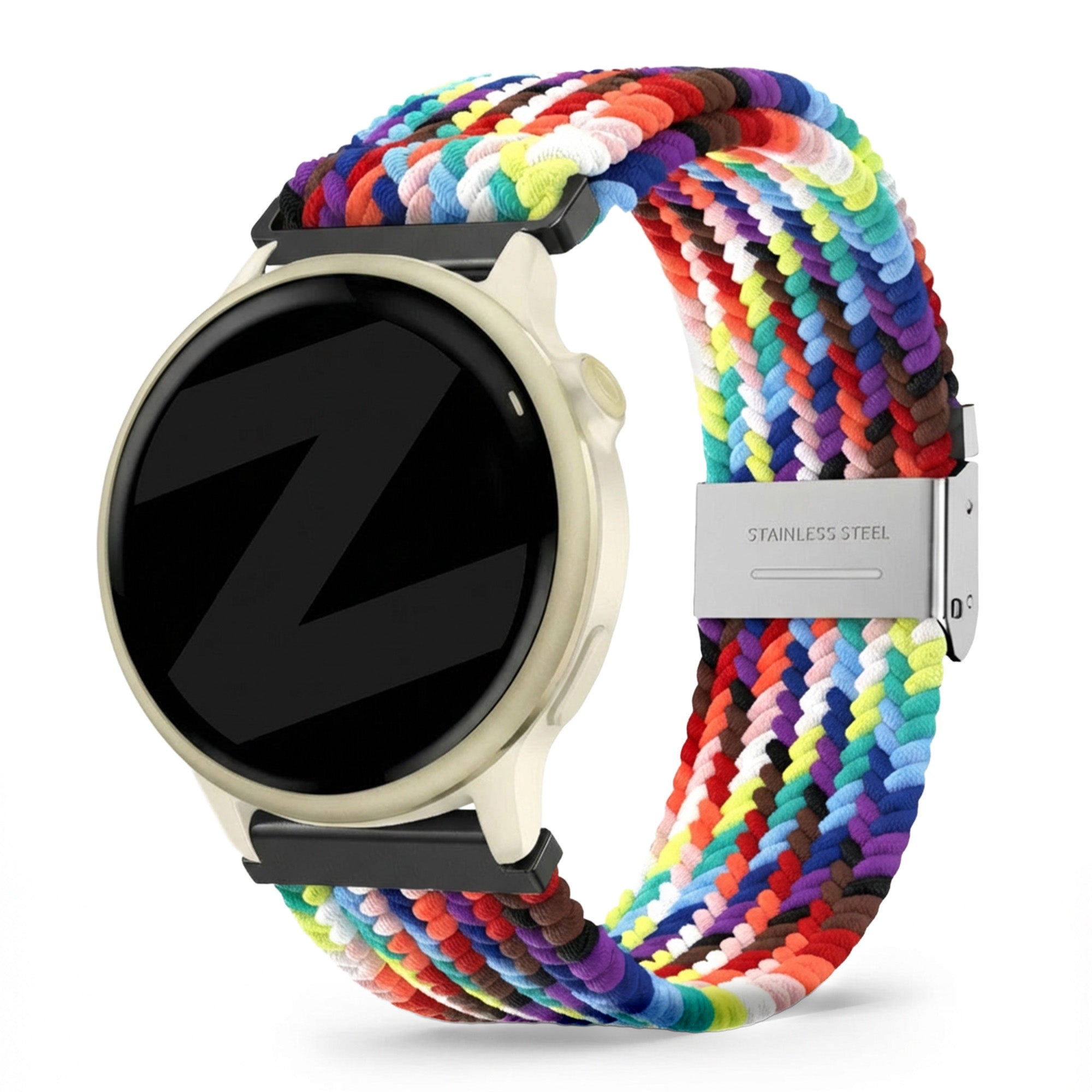Bandz Correa nylon trenzada Garmin Vivoactive 6 (arcoiris)