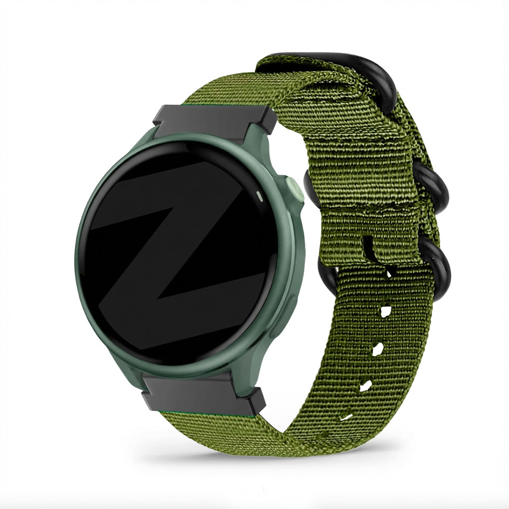 Bandz Correa nylon con hebilla Garmin Vivoactive 6 (verde)