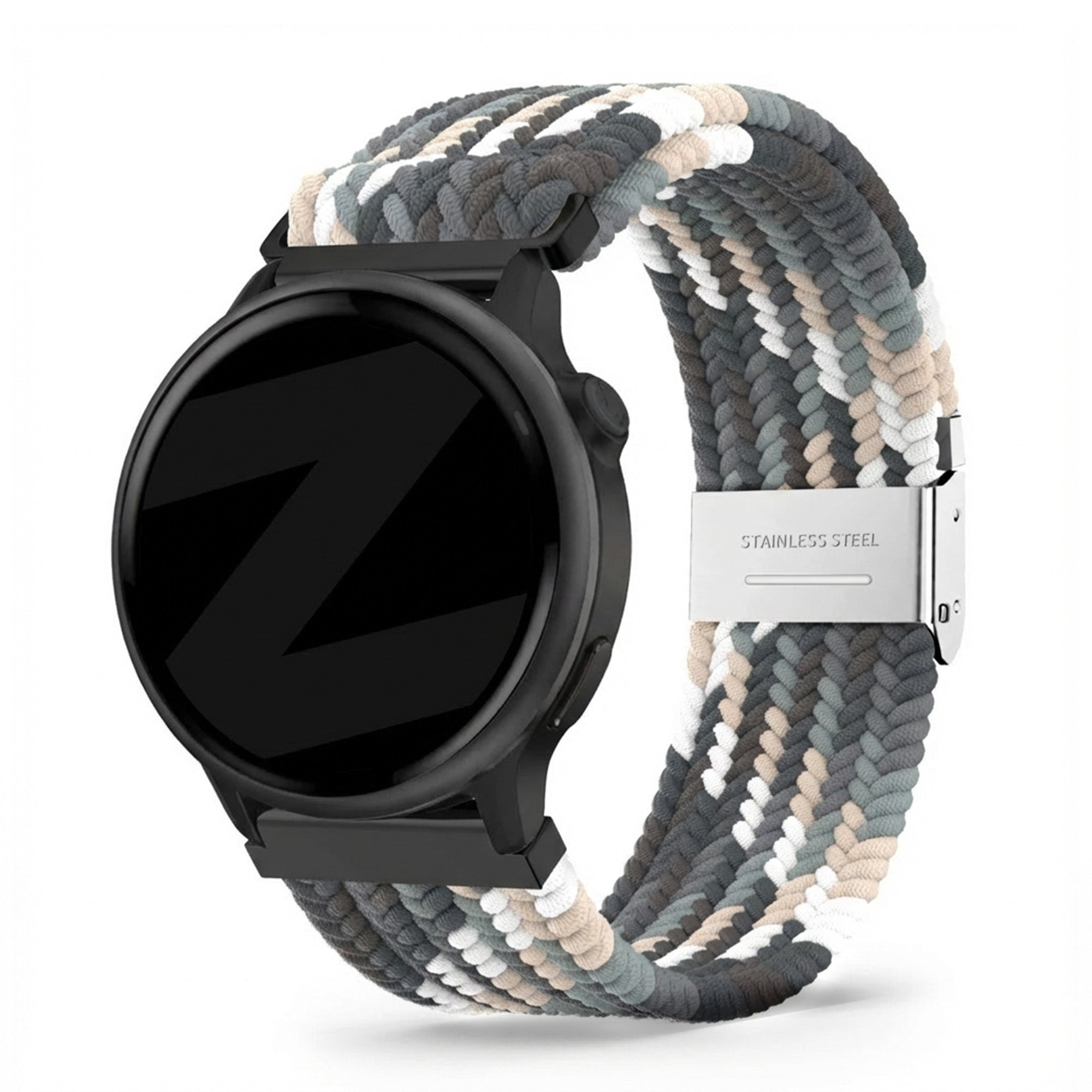 Bandz Correa nylon trenzada Garmin Vivoactive 6 (mandala negro)