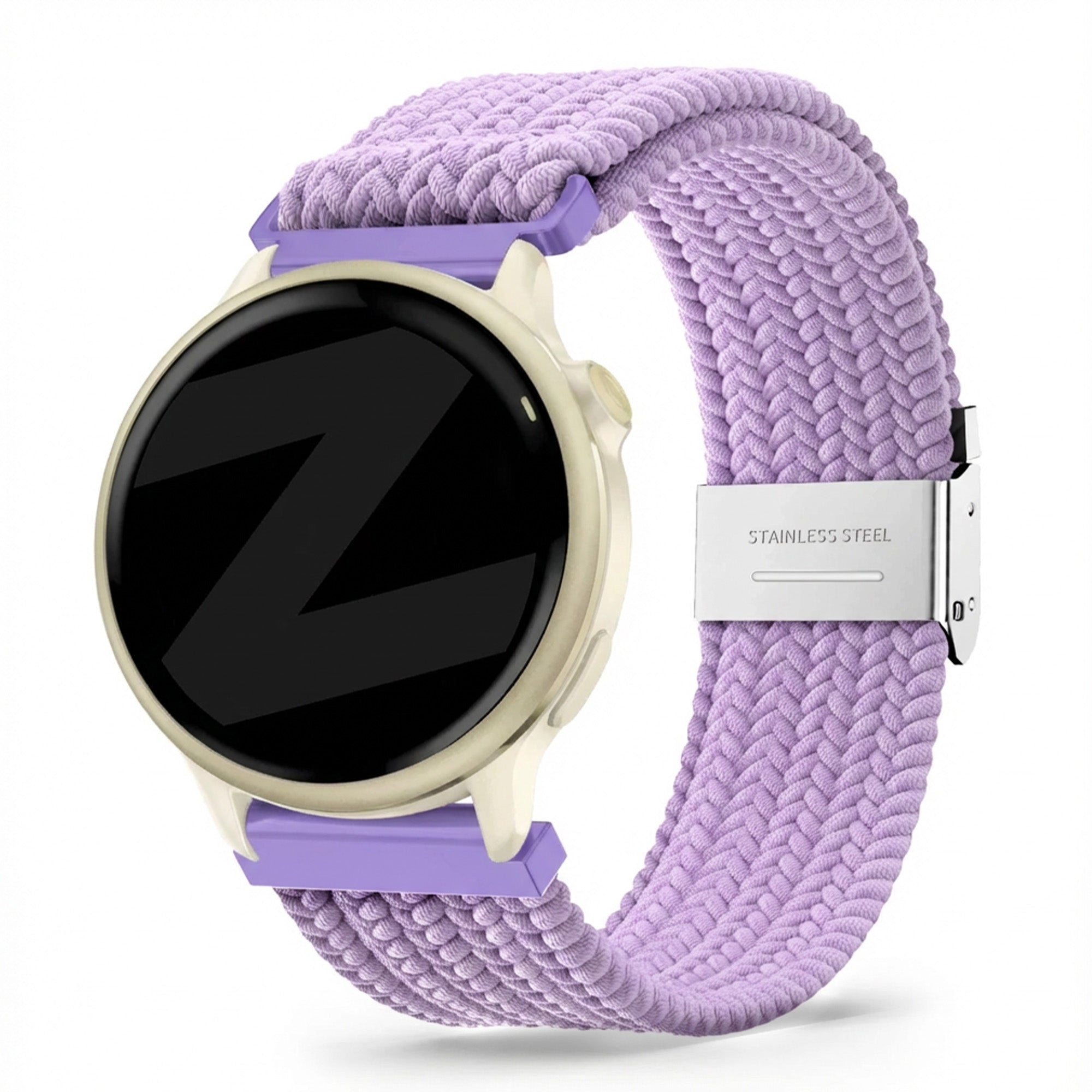 Bandz Correa nylon trenzada Garmin Vivoactive 6 (morado claro)