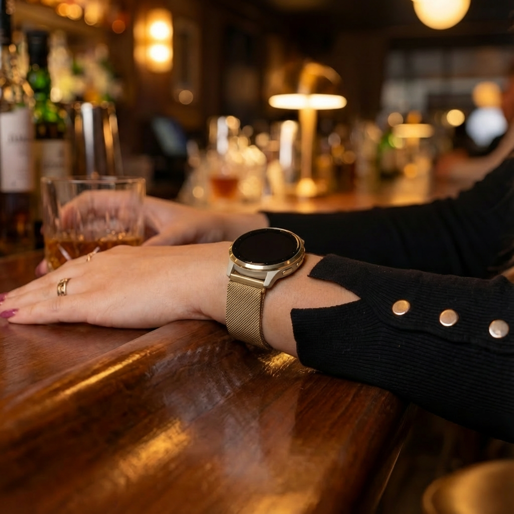 Correa milanesa Garmin Venu 3s (dorado)