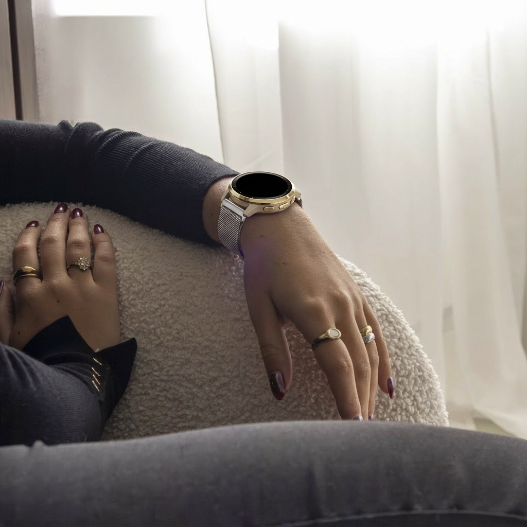 Correa milanesa Garmin Venu 3s (blanco estrella)