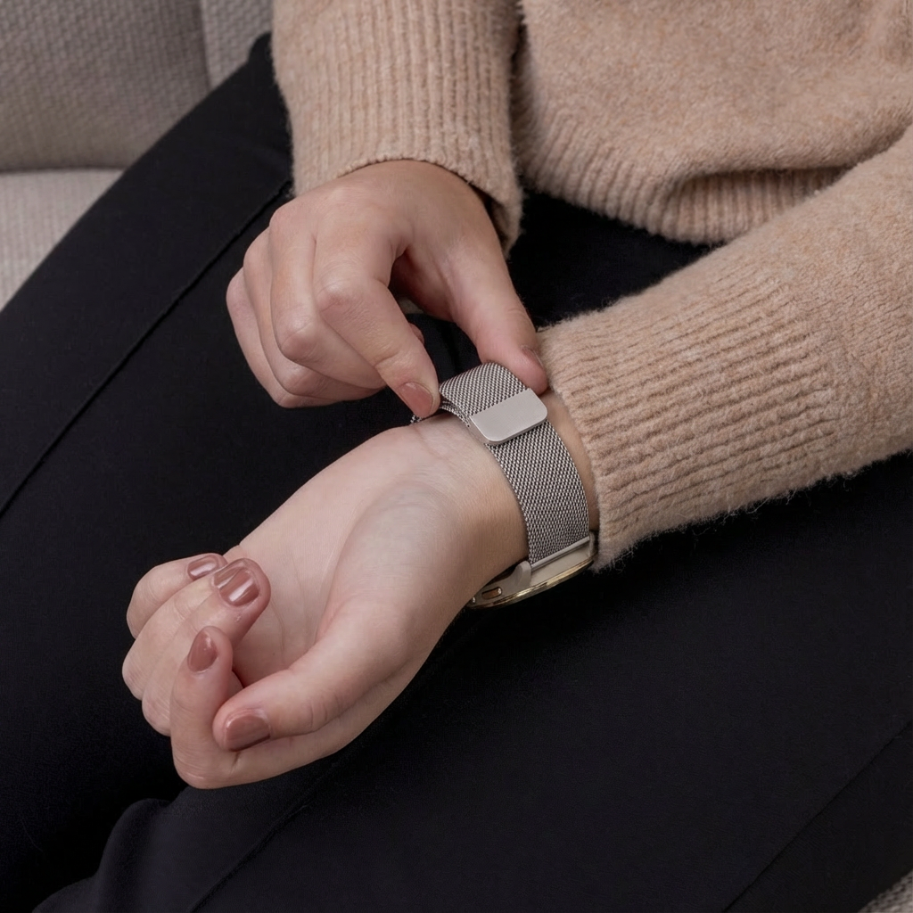 Correa milanesa Garmin Venu 3s (blanco estrella)