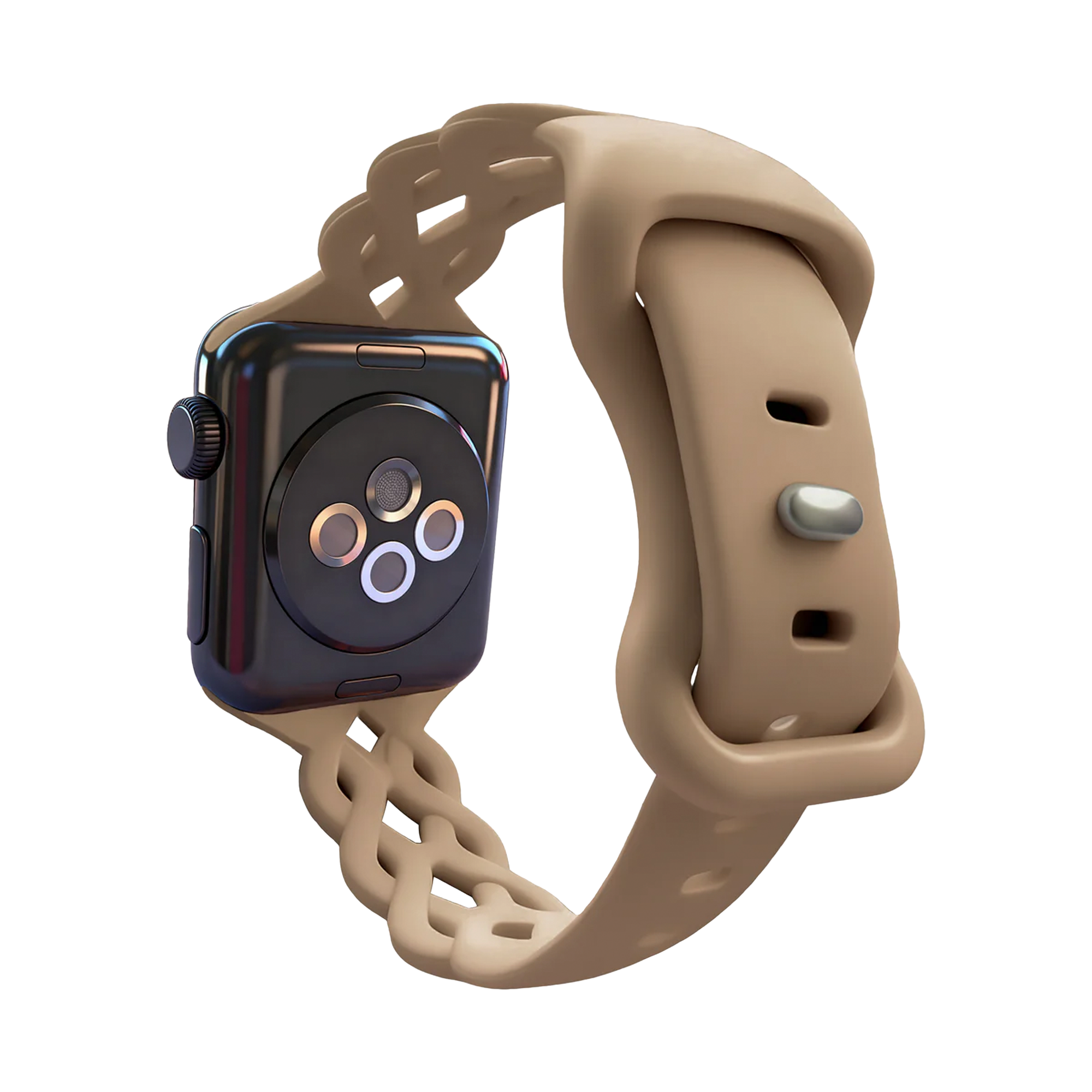 Bandz Correa silicona trenzada Apple Watch (beige)